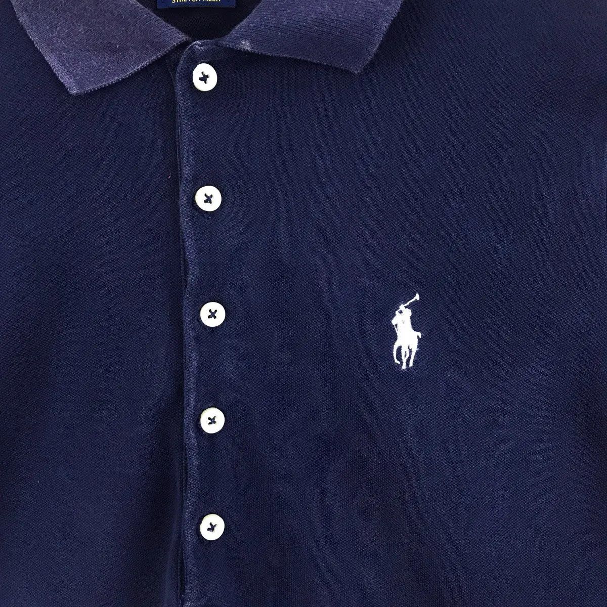 Polo Ralph Lauren Vtg POLO RALPH LAUREN Small Pony Blue Polo Tee Shirt Cotton Size L / US 10 / IT 46 - 4 Thumbnail