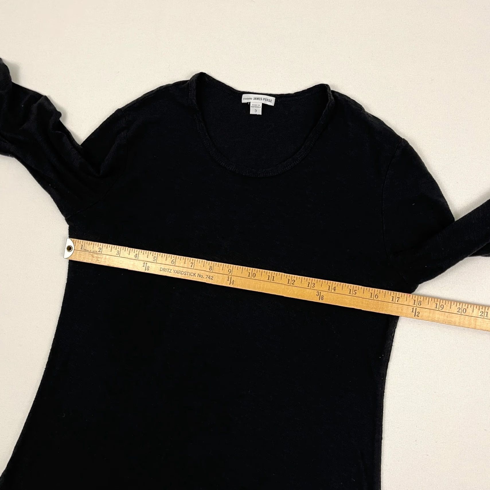 James Perse James Perse Shirt Womens L Black Crew Neck Slub Sheer 100% Cotton Long Sleeve Basic Vintage? No. Size L / US 10 / IT 46 - 4 Thumbnail