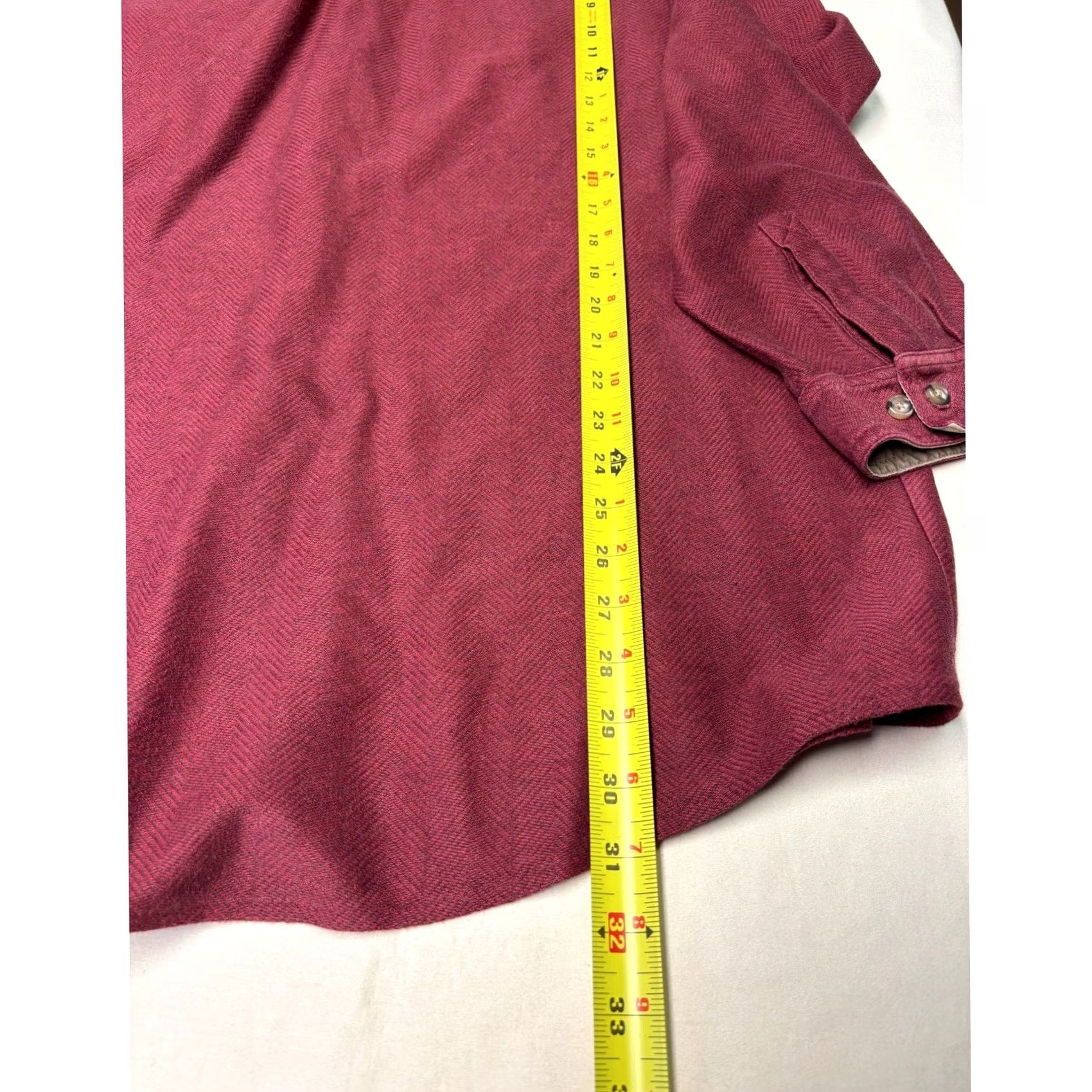 Vintage LL Bean Shirt Button-Up Herringbone Cotton Flannel Red Long Sleeve Mens L Reg Casual Workwear Size US L / EU 52-54 / 3 - 6 Thumbnail