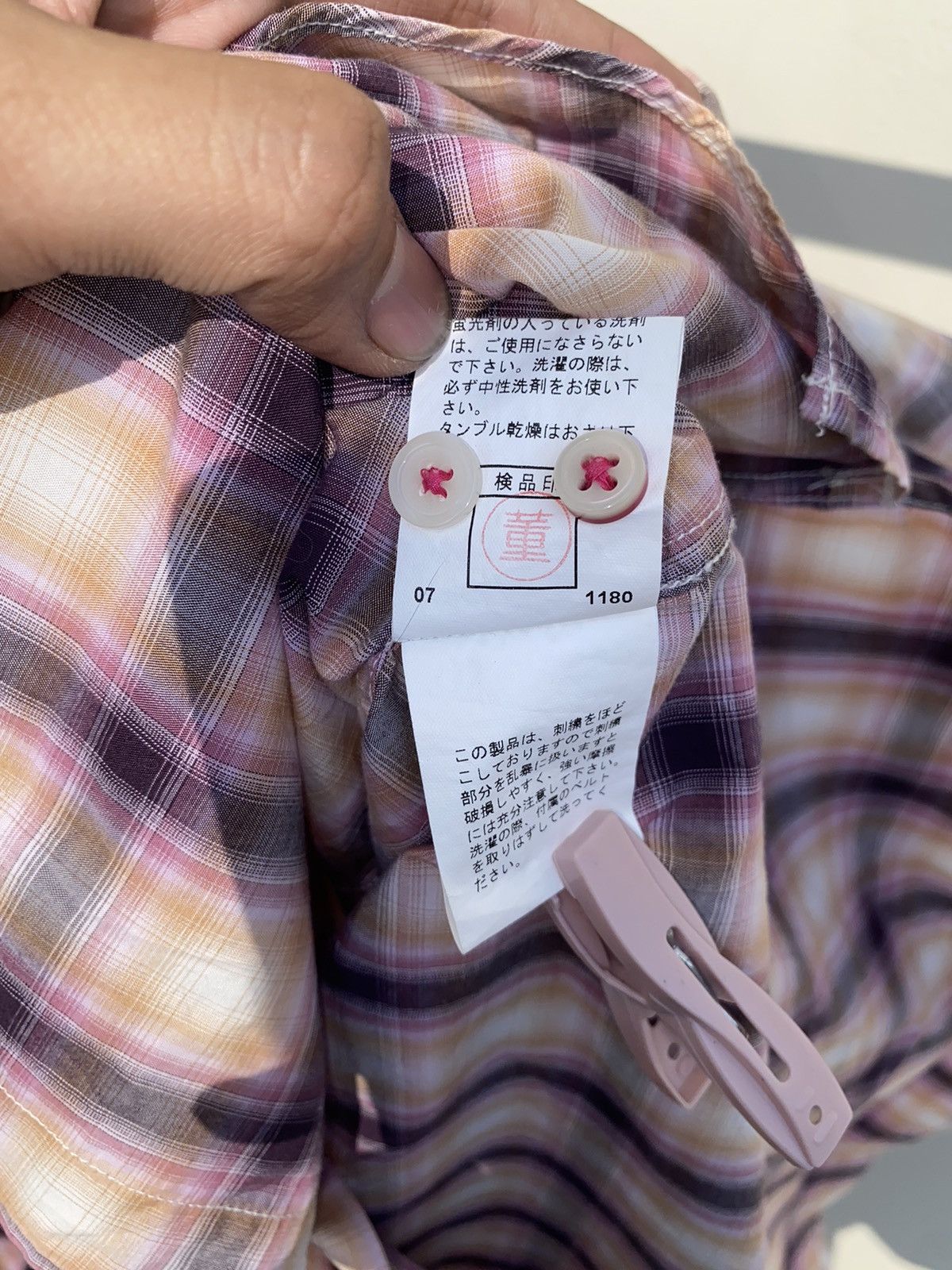 If Six Was Nine 1990s PPFM - 2 in 1 Plaid Longline Shirt Vkeii Style Size US L / EU 52-54 / 3 - 8 Thumbnail