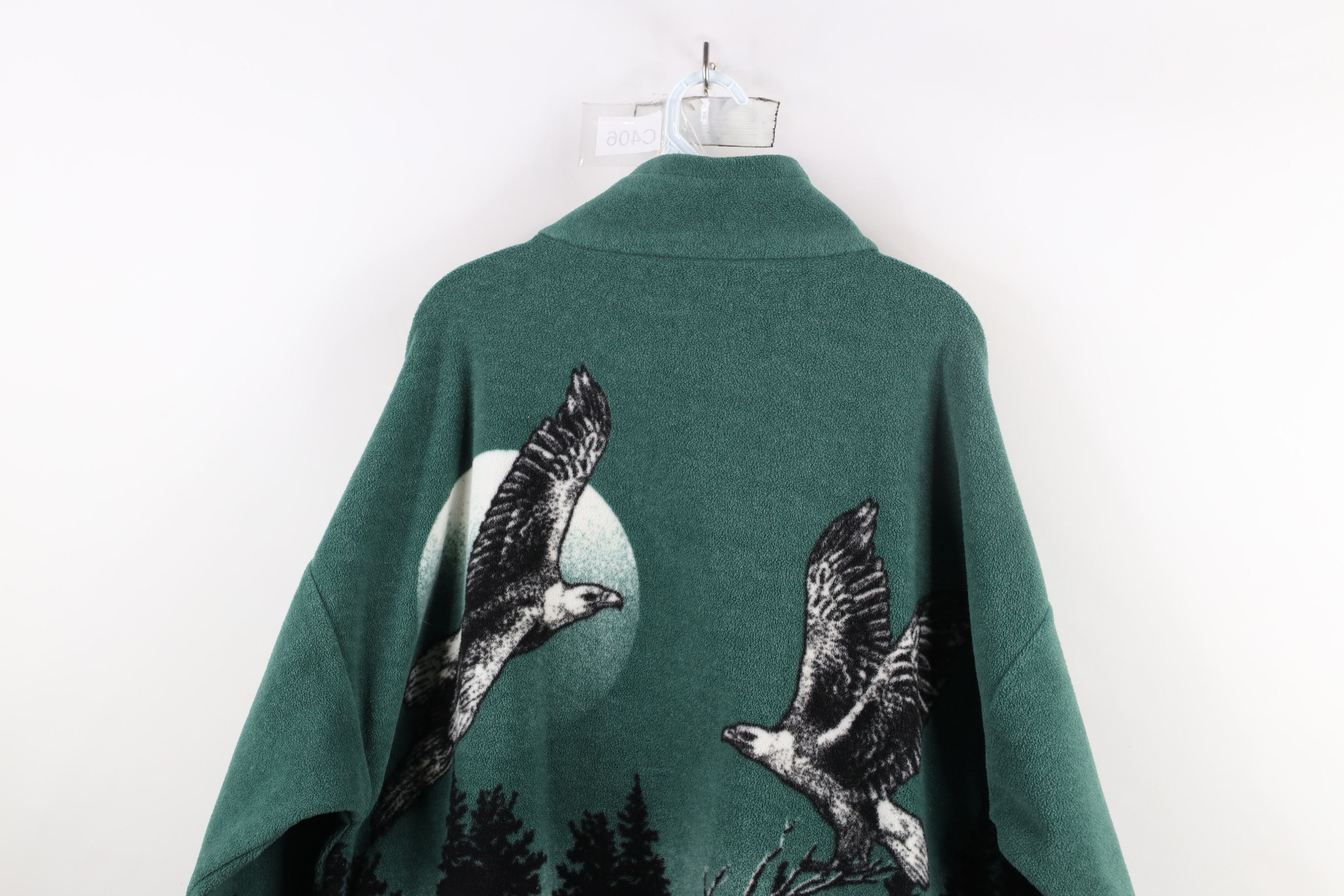 Vintage Vintage 90s Streetwear Eagle All Over Print Fleece Jacket US Size XL / US 12-14 / IT 48-50 - 13 Thumbnail