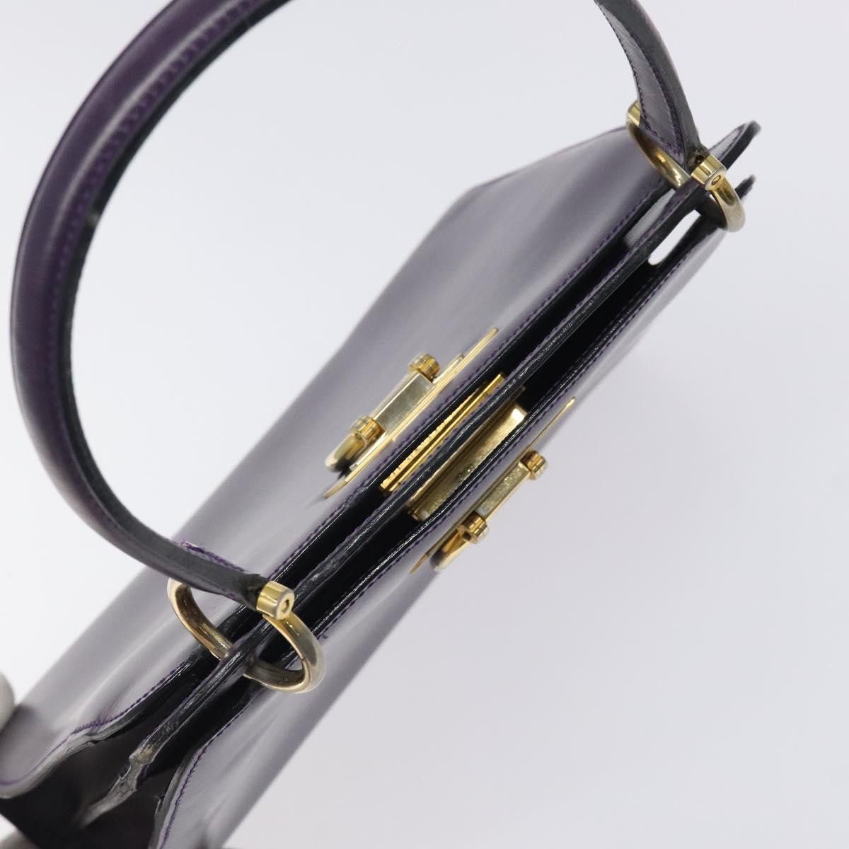 Celine CELINE Hand Bag Leather Purple Gold Size ONE SIZE - 6 Thumbnail