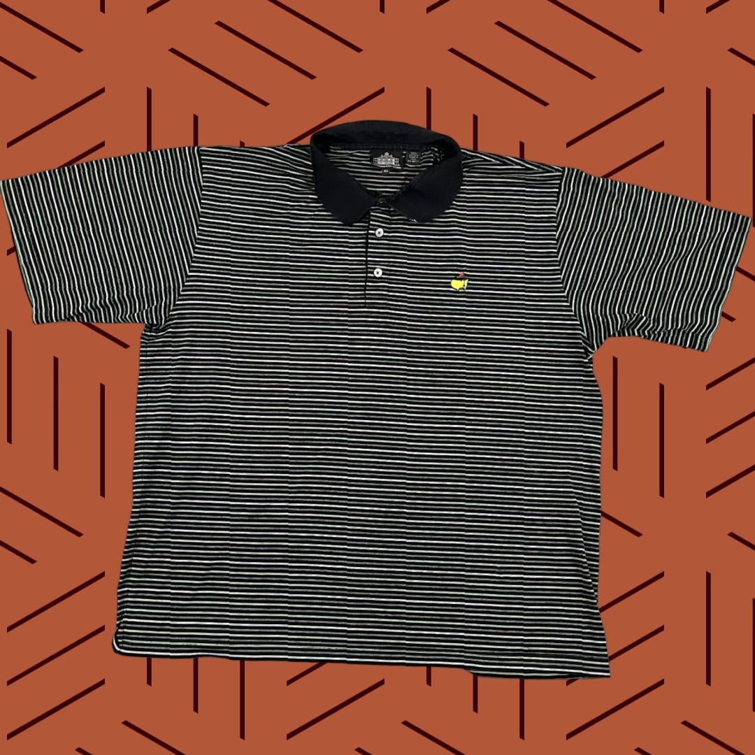 Vintage CLUBHOUSE COLLECTION Polo Shirt Mens XL Striped Black Golf Activewear Made in Italy Size US XL / EU 56 / 4 - 1 Thumbnail