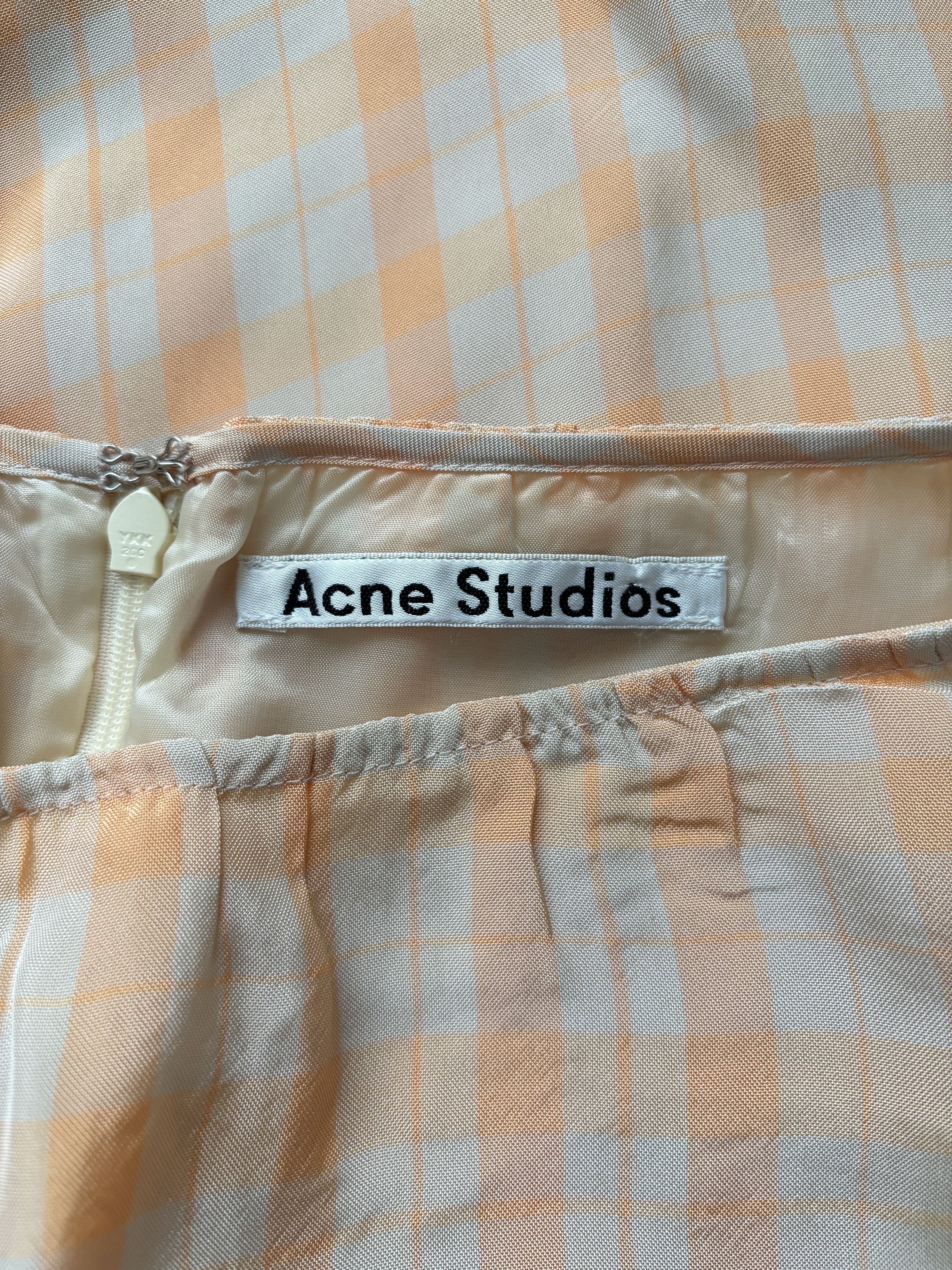 Acne Studios ⚡️QUICK SALE⚡️Acne Studios Orange Checked A-Line Skirt Size 25" / US 0 / IT 36 - 3 Thumbnail