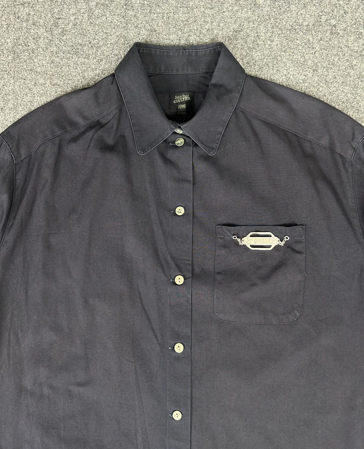 Jean Paul Gaultier Jean Paul Gaultier - Femme Button Up - Chest Pocket Emblem Size S / US 4 / IT 40 - 4 Thumbnail