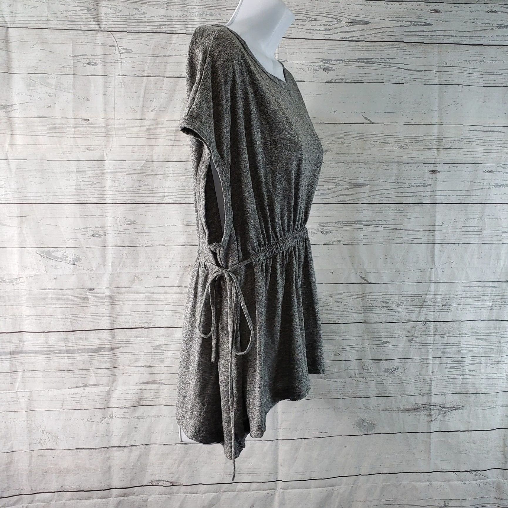 Vintage Current Elliot Womens Knit Sawyer Top Sz 1 Heather Grey Side Ties Shirt Adult S Gray Short Sleeve, Knit, Polyester Blend, Solid, Womens, 90s? Size S / US 4 / IT 40 - 3 Thumbnail