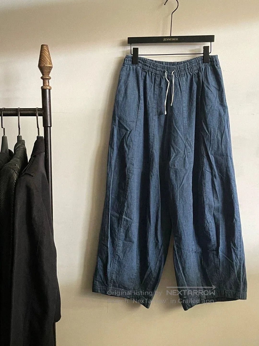 Needles Cotton Lantern Pants in Blue.