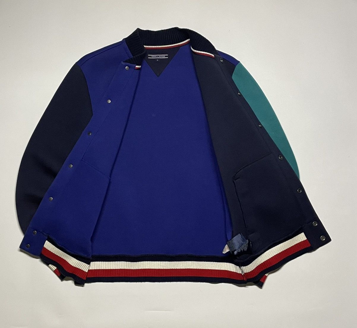 Tommy Hilfiger × Tommy Jeans × Vintage Tommy Hilfiger Varsity Scuba sample Biglogo jacket Size US M / EU 48-50 / 2 - 3 Thumbnail