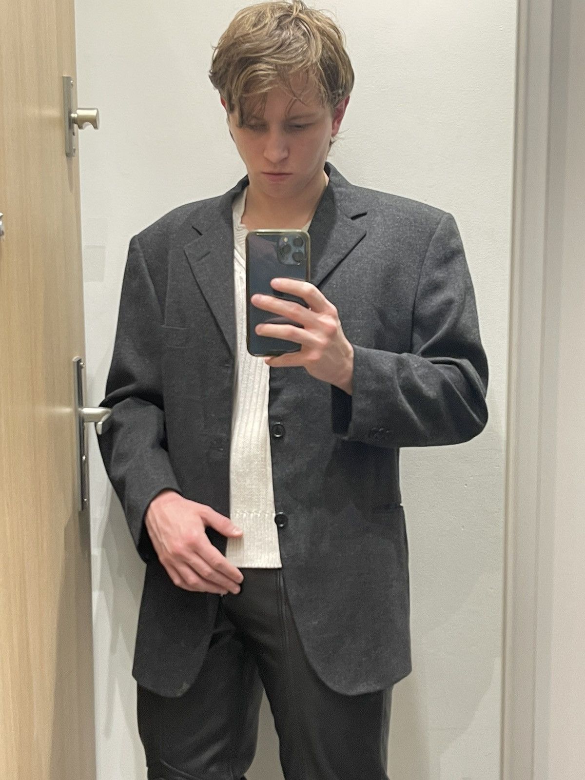 Cerruti 1881 Archive Cerruti 1881 Dark Grey Wool Blazer Size US L / EU 52-54 / 3 - 3 Thumbnail