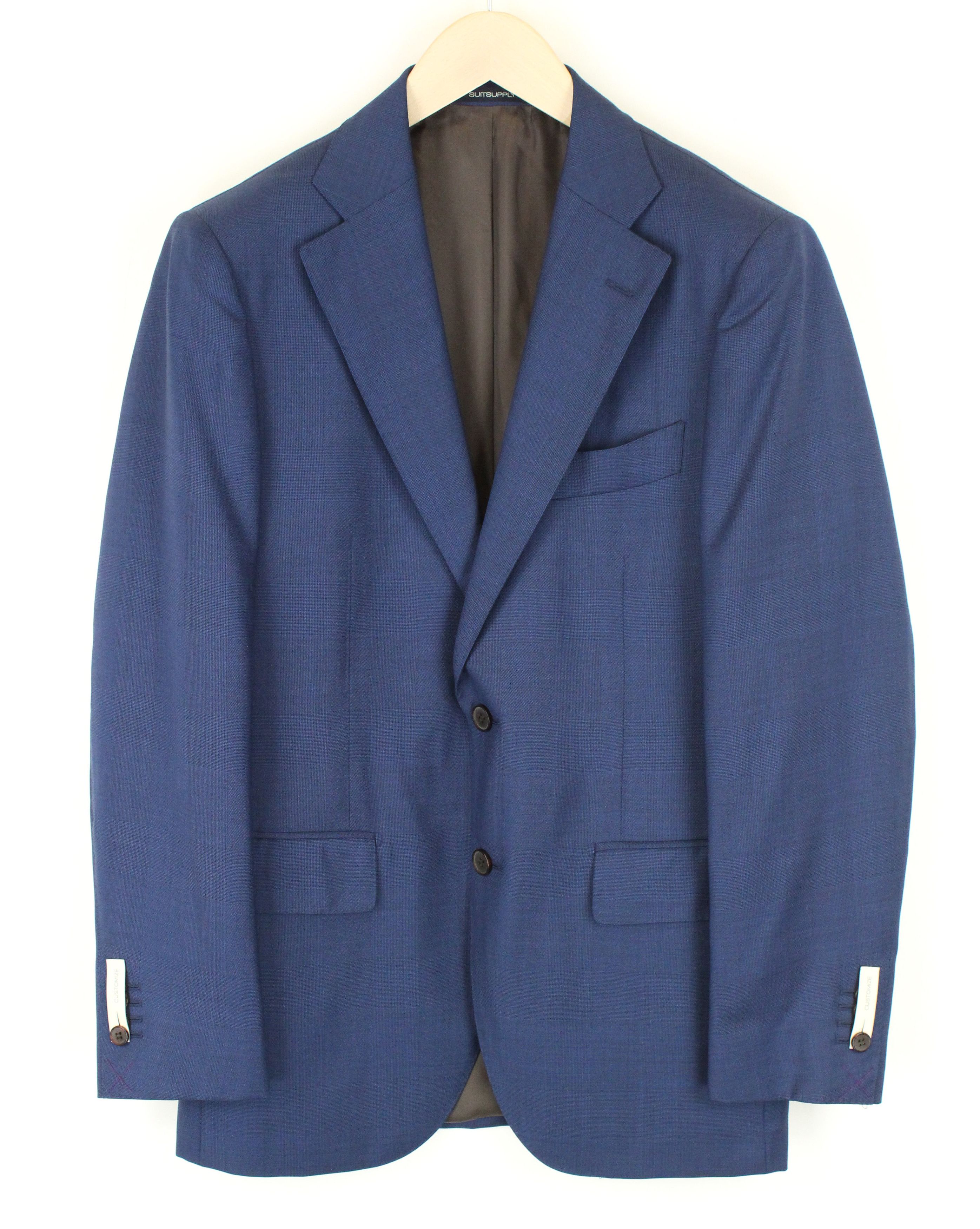 Suitsupply LAZIO UK38R Wool Super110 Blue Checked Blazer 56173 Size 38R - 1 Thumbnail