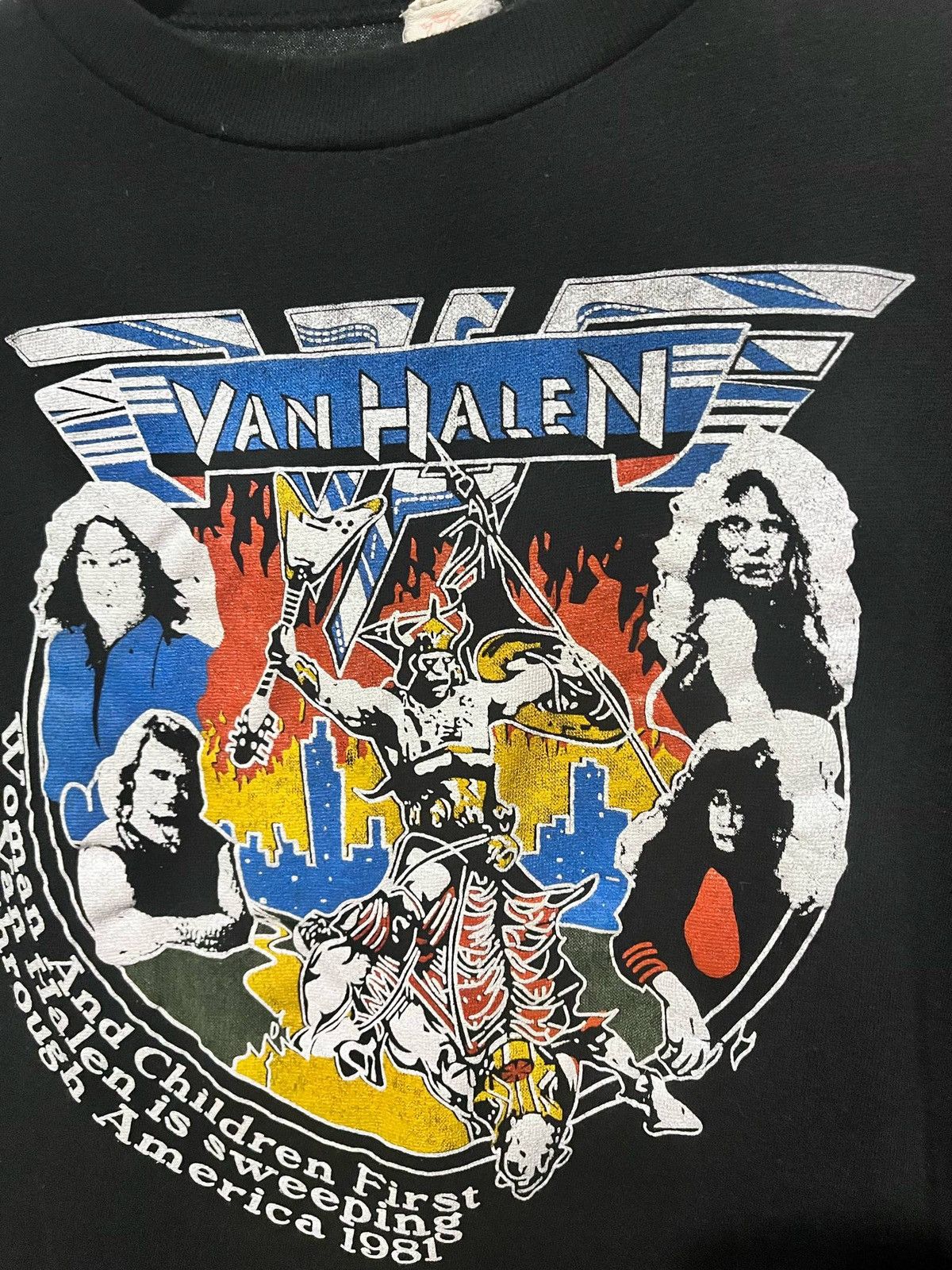 Band Tees × Vintage Vintage 80s Van Halen Tour Tee - 1981 fair wairning Size US L / EU 52-54 / 3 - 5 Thumbnail