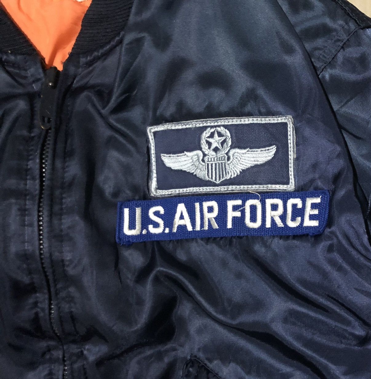 Vintage Vtg USAF Houston MA-1 Bombers Flight Jacket Size US L / EU 52-54 / 3 - 6 Thumbnail