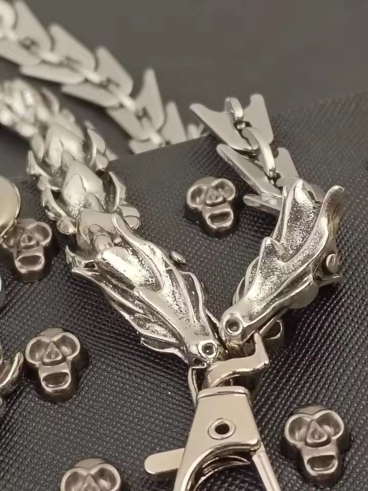 Jewelry Dragon Head Pants Chain for Men Women,Jeans Chain,Keys Chain Size ONE SIZE - 3 Thumbnail