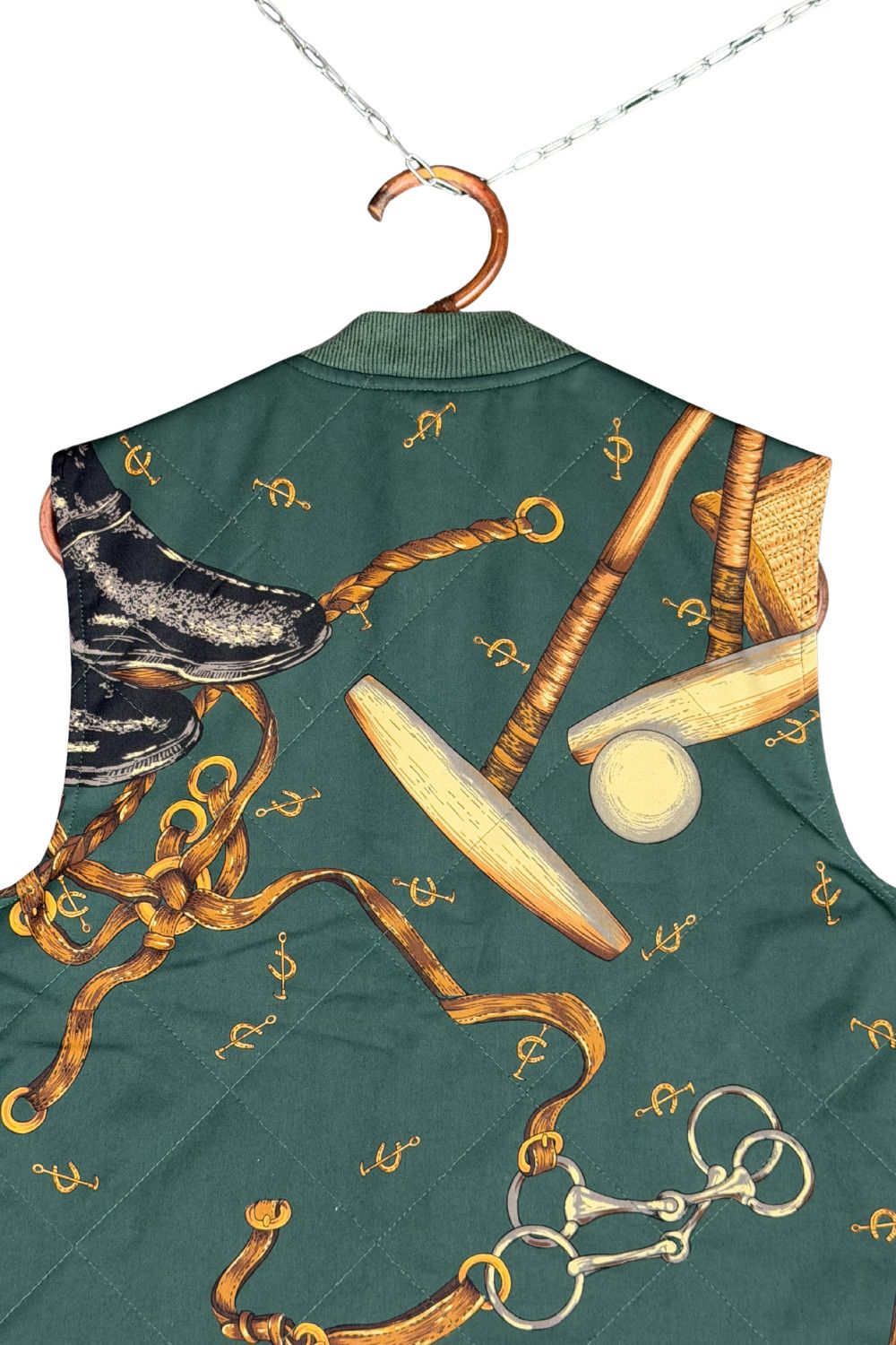Polo Ralph Lauren FW99 Polo Sport Quilted Equestrian Graphic Vest Size US M / EU 48-50 / 2 - 9 Thumbnail