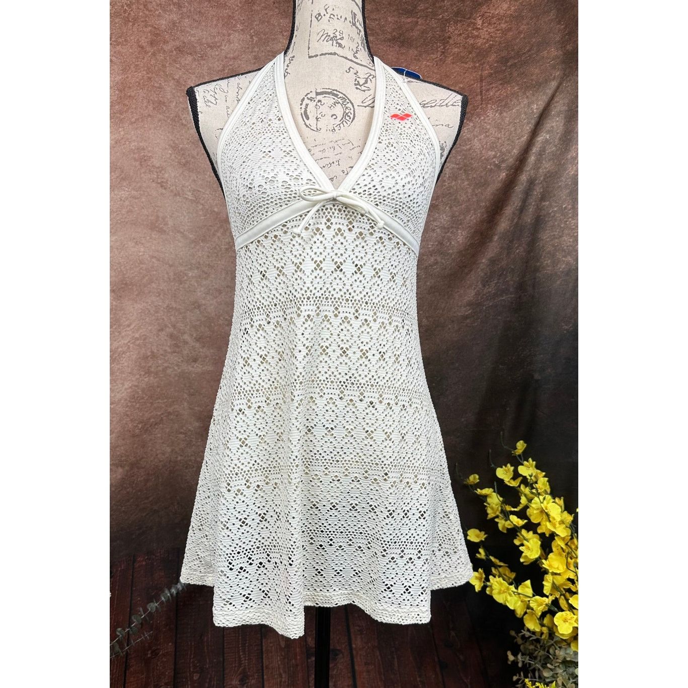 Other Arena Mesh Halter Neck Coverup - Cream - size M Size M / US 6-8 / IT 42-44 - 2 Thumbnail