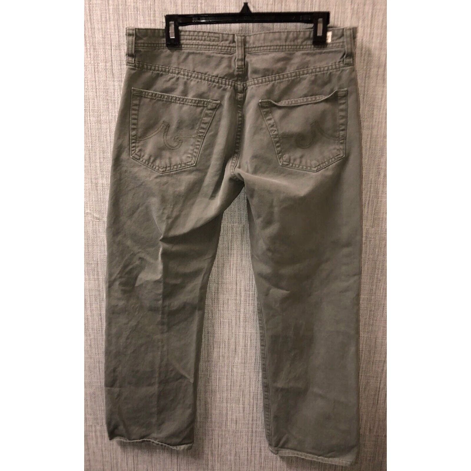 Vintage AG Adriano Goldschmied Casual Pants Mens Straight Leg Size 32 Green Size US 32 / EU 48 - 4 Thumbnail
