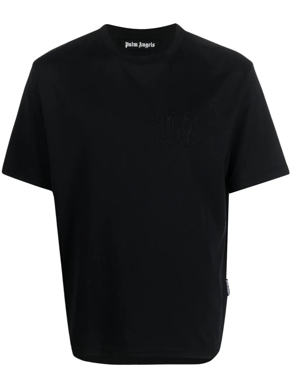 Palm Angels o1y0325 Logo Crewneck T-Shirt in Black Size US S / EU 44-46 / 1 - 1 Thumbnail