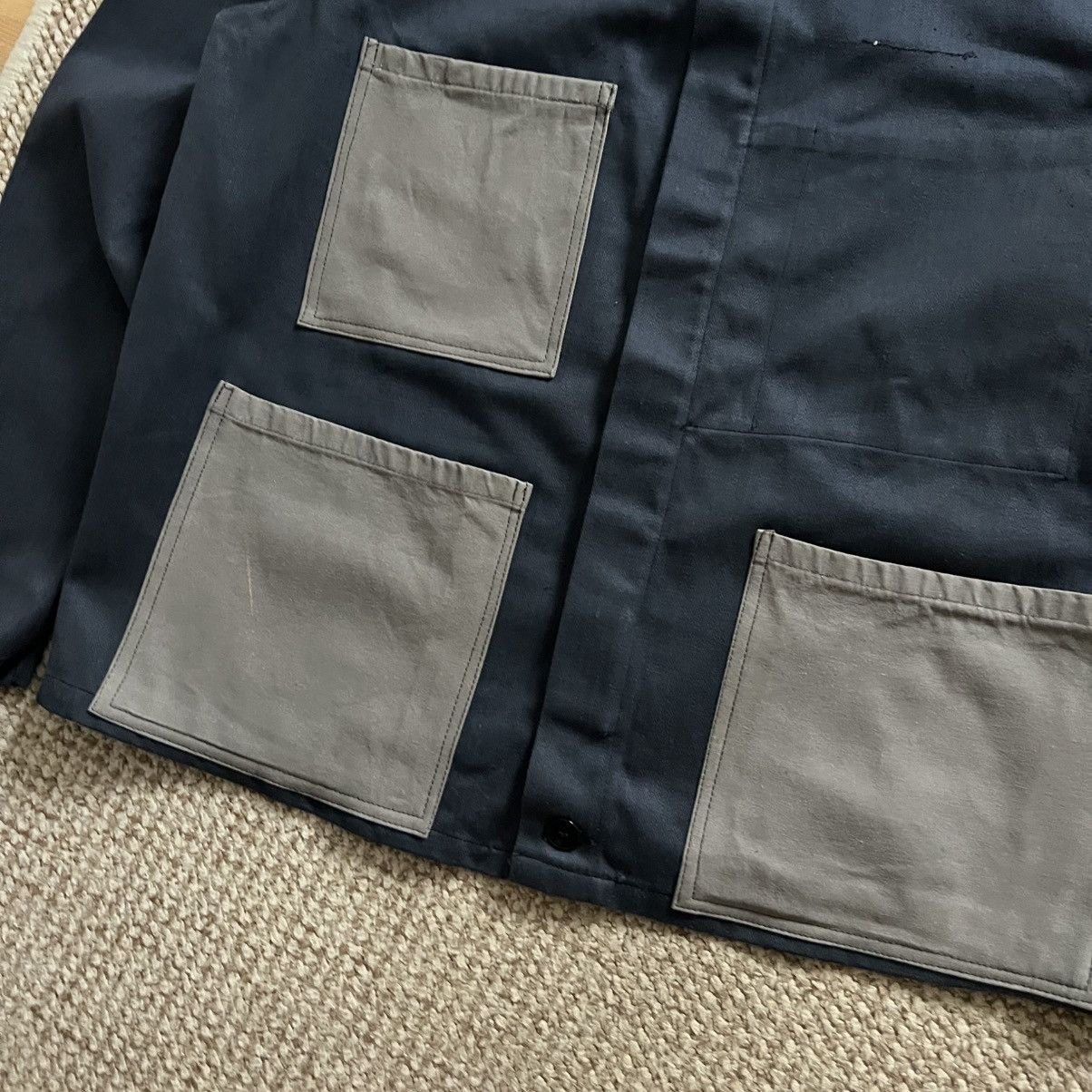 Vintage Herringbone vintage patchwork pockets french work jacket Size US L / EU 52-54 / 3 - 6 Thumbnail