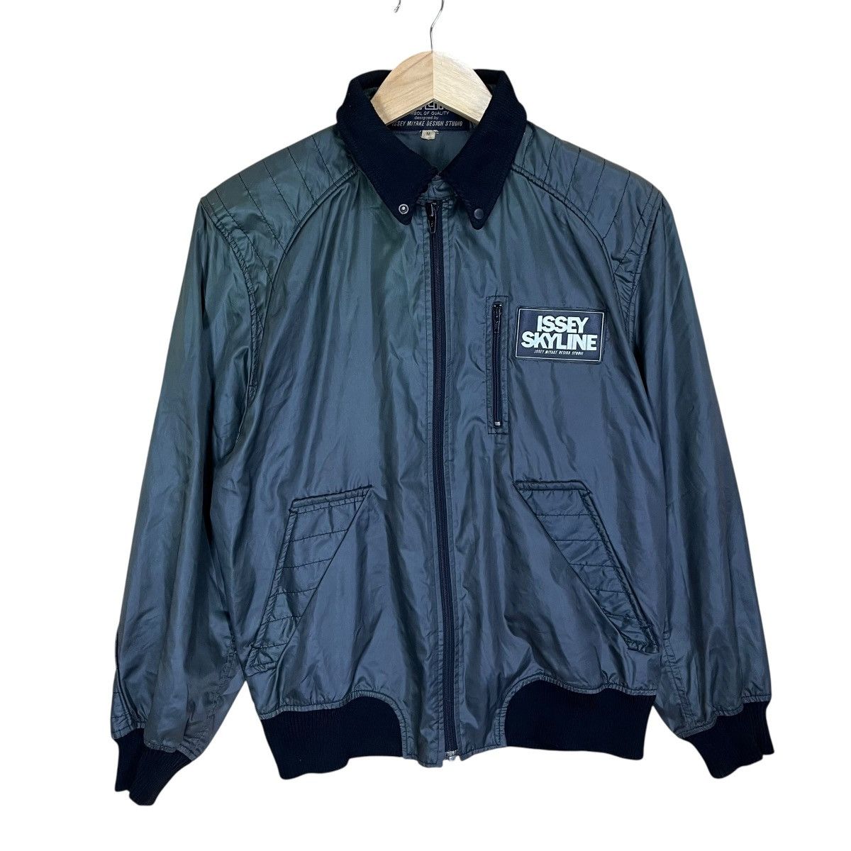 Issey Miyake Vintage 80s Issey Skyline Bomber Jacket Issey Miyake Bomber Size US M / EU 48-50 / 2 - 4 Thumbnail