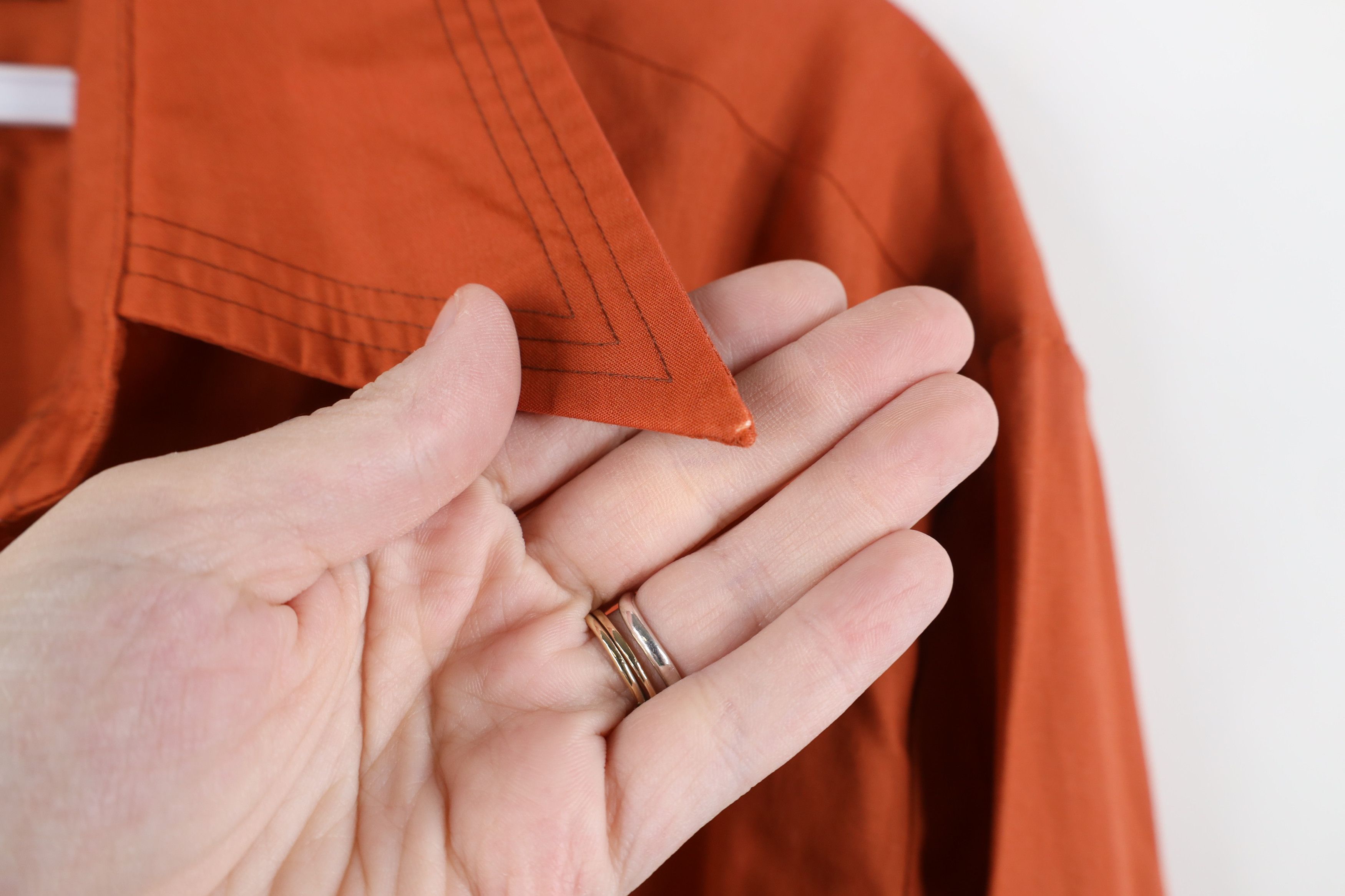 Vintage Vintage 70s Streetwear Thrashed Collared Button Shirt Orange Size US L / EU 52-54 / 3 - 8 Thumbnail