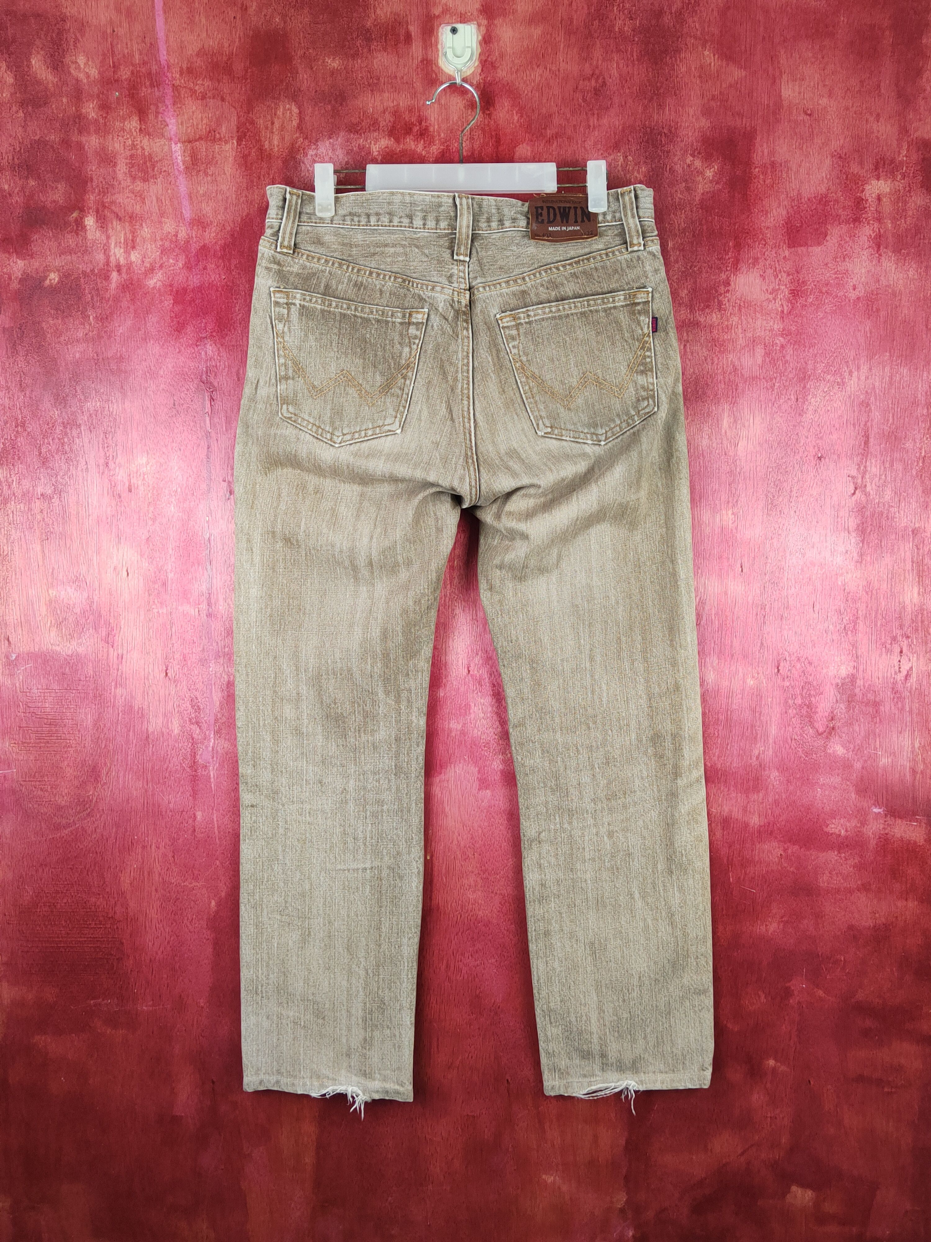 Edwin Edwin Brown Faded vintage Distressed Ripped Jeans #S1650 Size US 32 / EU 48 - 7 Thumbnail