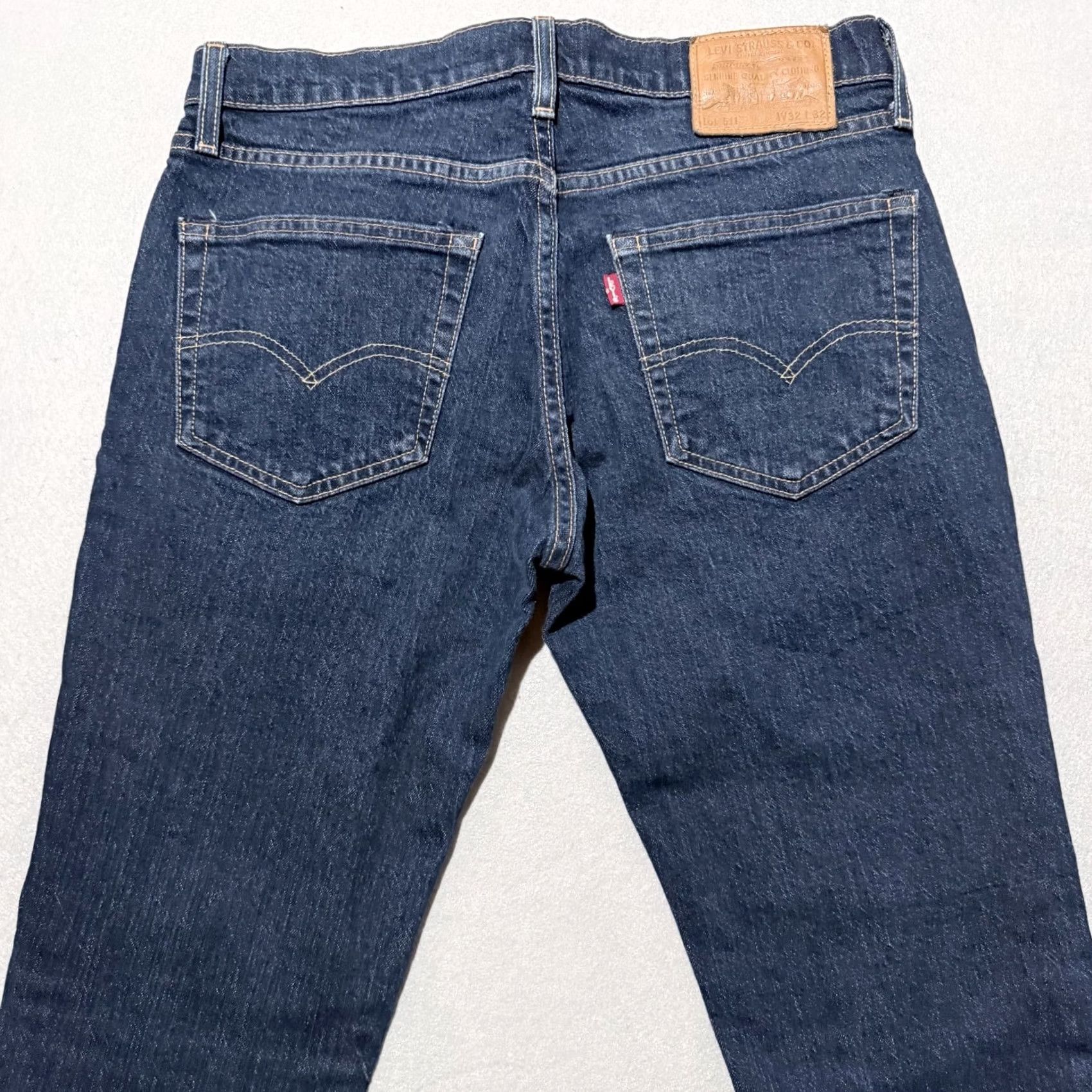 Levi's VINTAGE Levi'S Jeans Mens 32 Blue Premium Dark Wash Denim Pockets Slim Straight Fit Y2K 32X32 Size US 32 / EU 48 - 4 Thumbnail