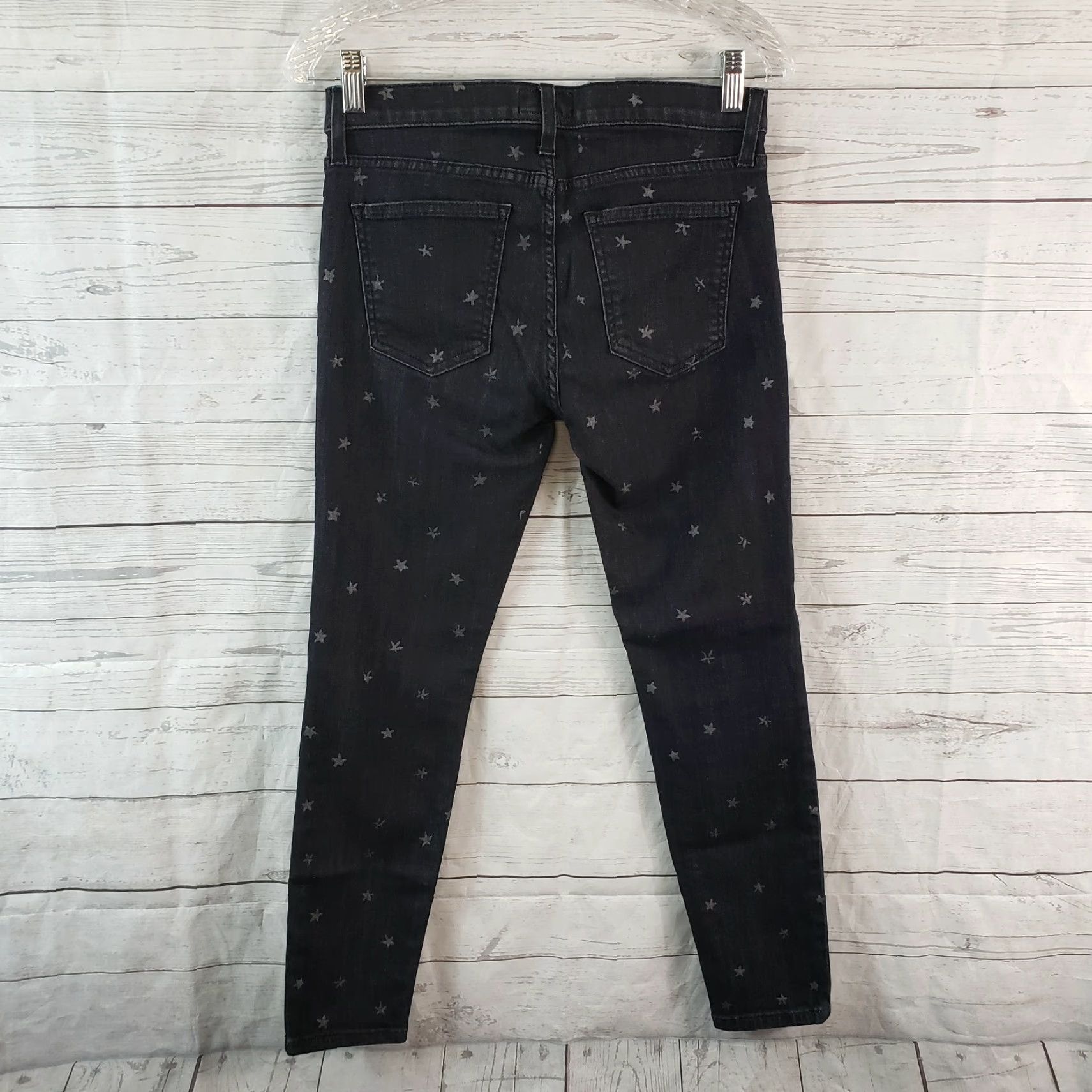 Vintage Current/Elliott Womens Stiletto Skinny Jeans Sz 28 Washed Black Stars Mid Rise Jeans Women 28 Black Stars Size 28" / US 6 / IT 42 - 3 Thumbnail