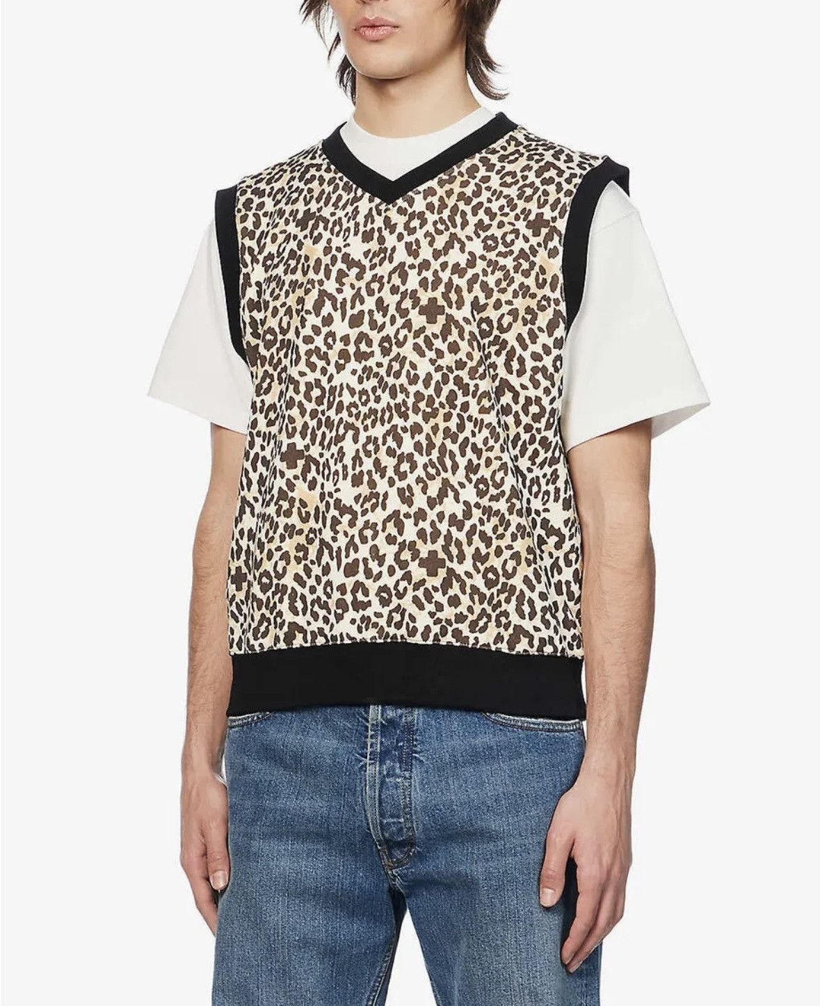 Places + Faces PLACES + FACES Leo-Plus Leopard Pattern Cotton Jersey Vest Size US L / EU 52-54 / 3 - 2 Thumbnail