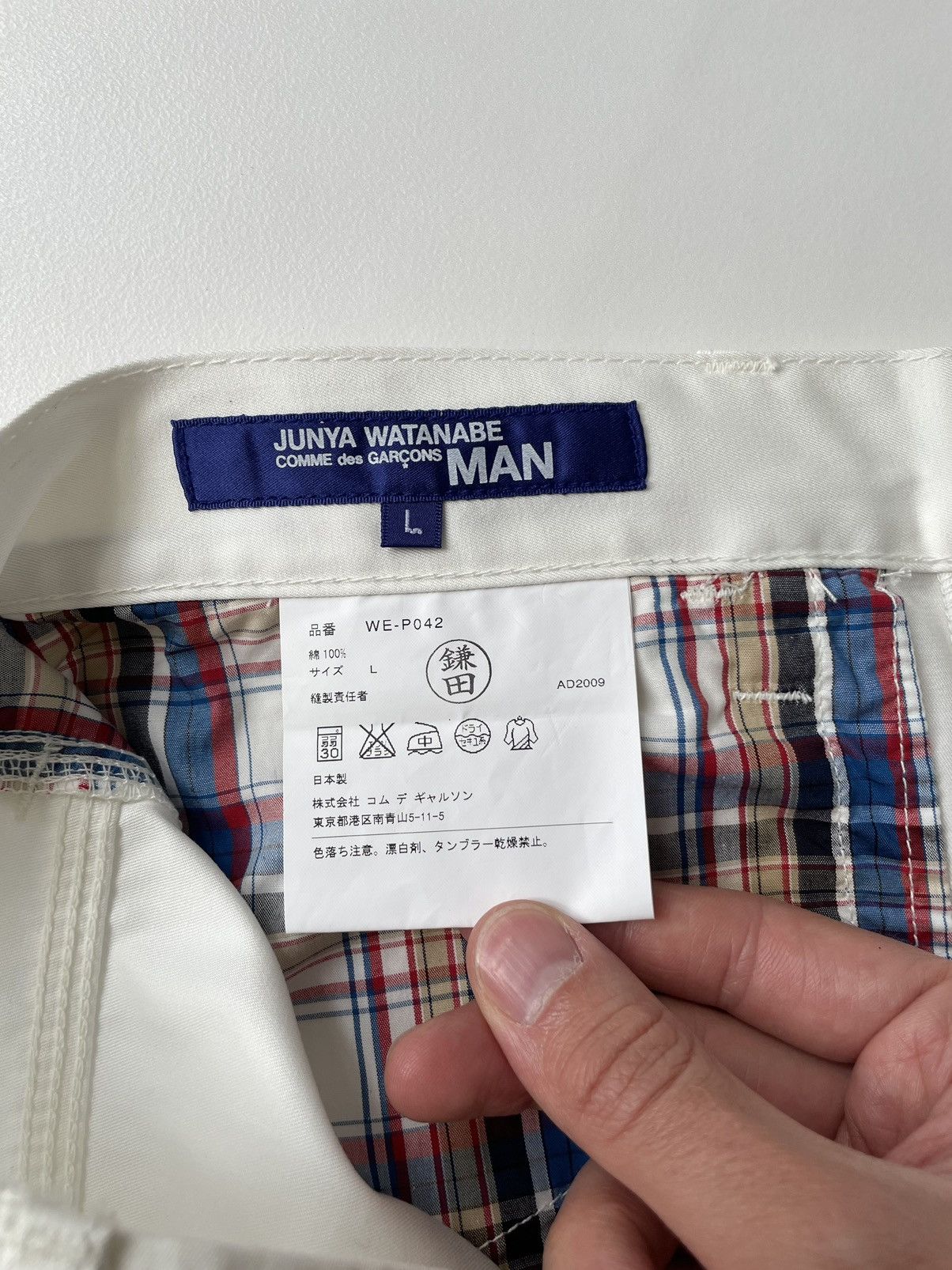 Comme des Garcons S/S 10 White Cotton Utility Work Trousers Size US 34 / EU 50 - 5 Thumbnail