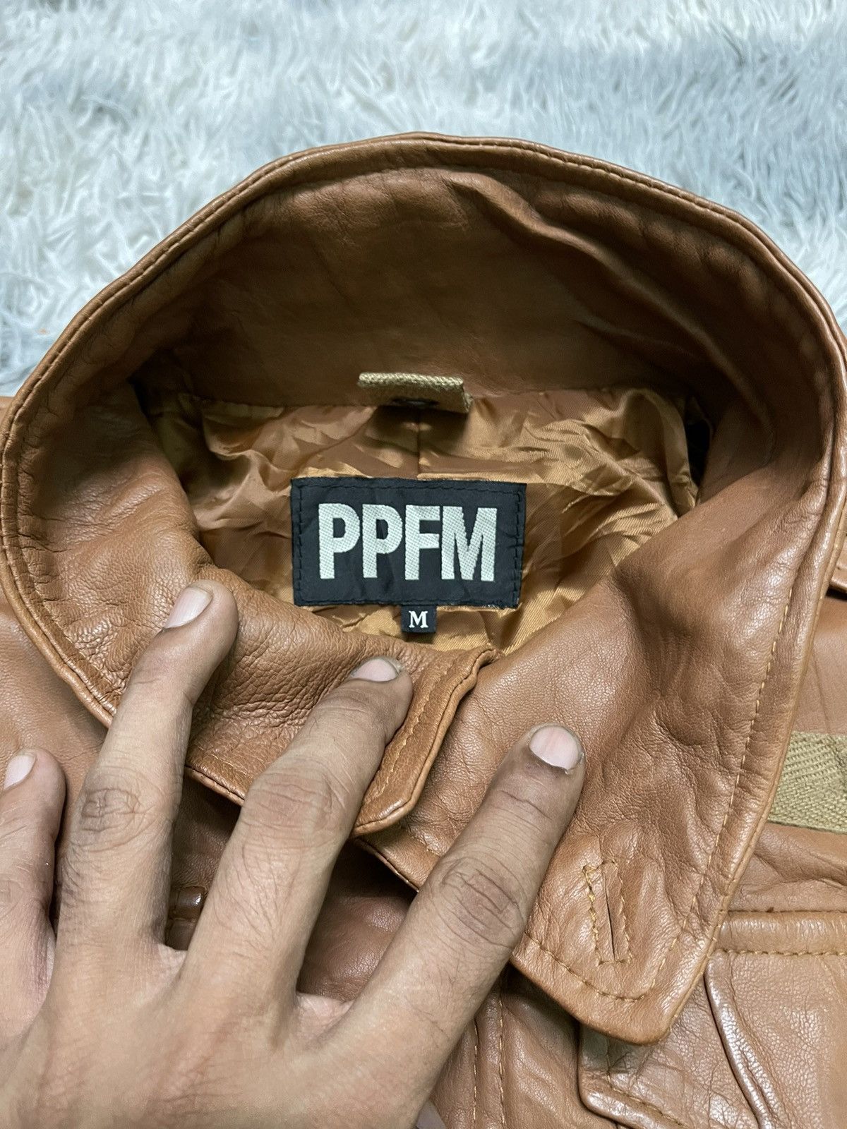 PPFM 2000s PPFM MULTI-POCKET LEATHER JACKET Size US M / EU 48-50 / 2 - 6 Thumbnail