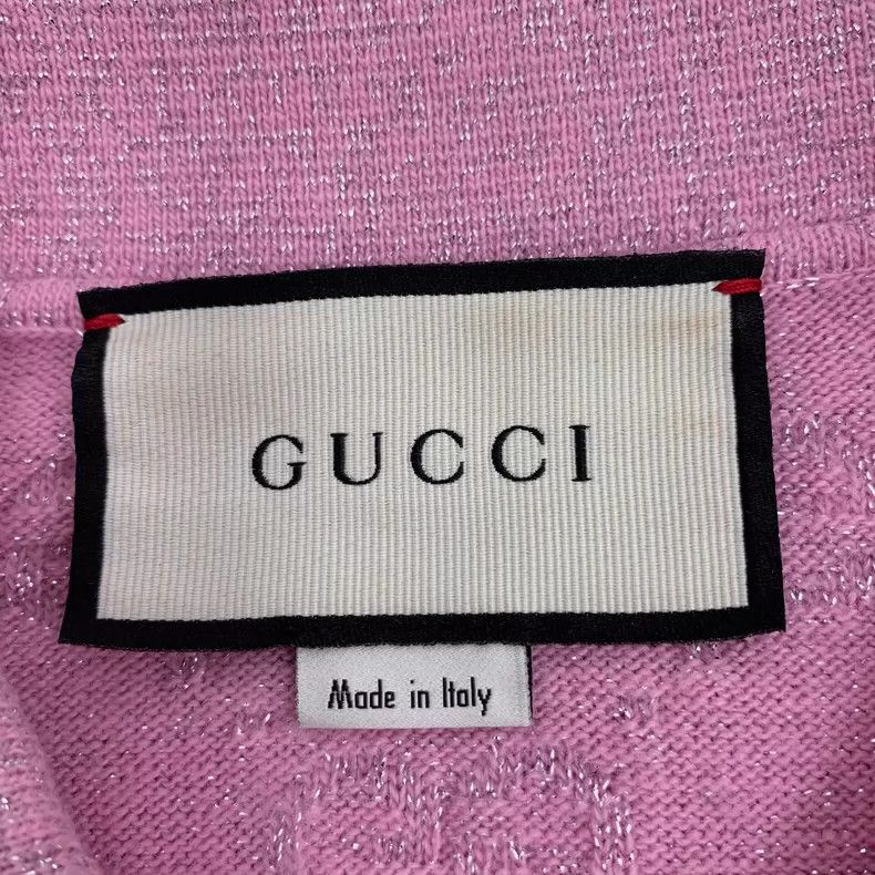 Gucci Gucci Pink and purple logo jacquard full-print wool lapel l Size S / US 4 / IT 40 - 5 Thumbnail