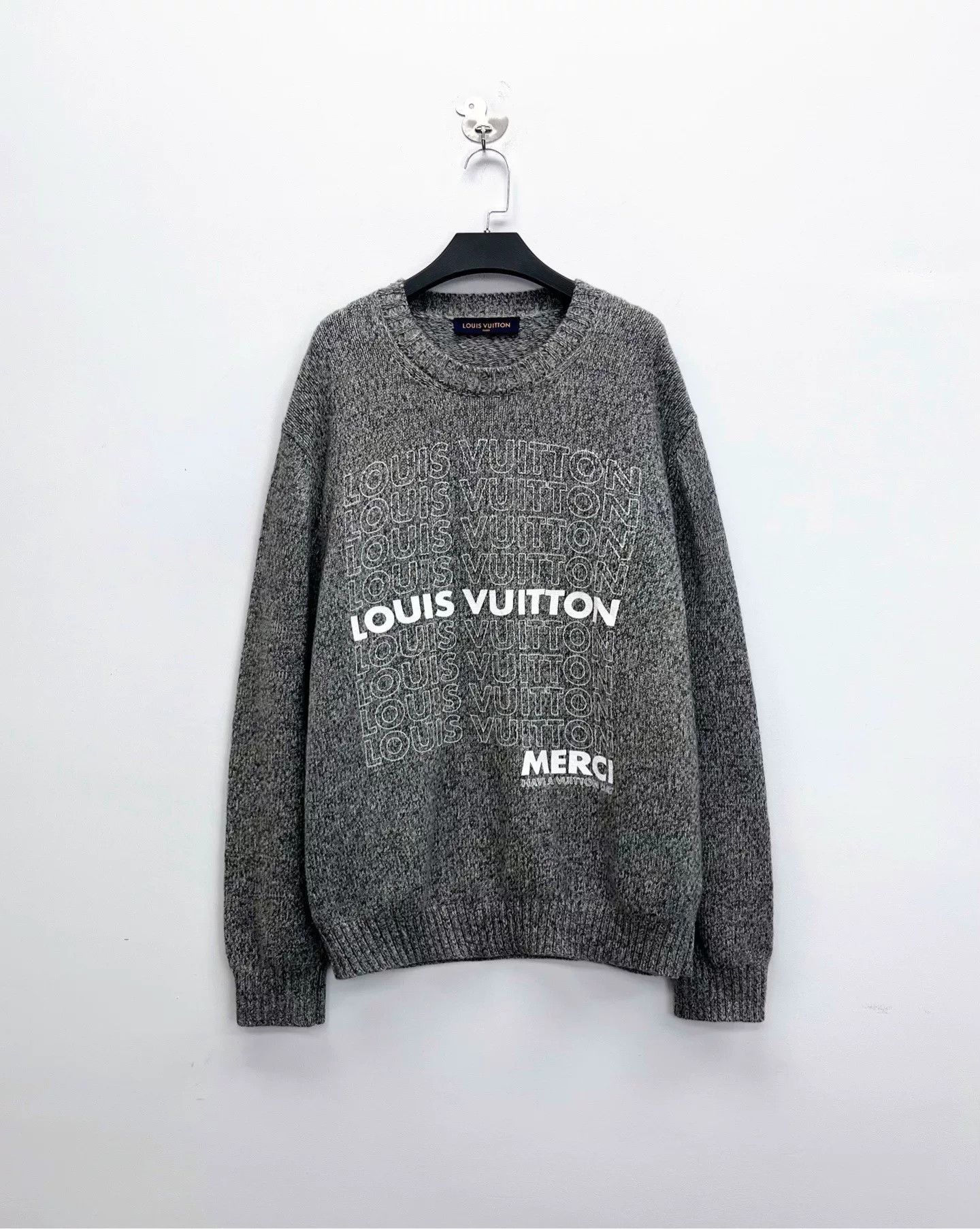 Louis Vuitton gray louis vuitton cashmere sweater Size US XXL / EU 58 / 5 - 1 Thumbnail
