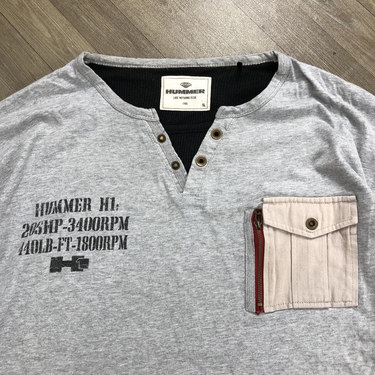 If Six Was Nine × Japanese Brand × Le Grande Bleu (L.G.B.) Vintage Hummer Pocket Double Layer Lgb Goa Gotic Longsleeve Size US XXL / EU 58 / 5 - 14 Thumbnail