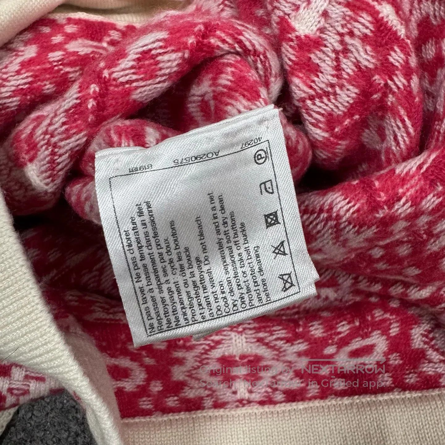 Chanel Chanel Elegant red patterned knitted dress| Size M / US 6-8 / IT 42-44 - 5 Thumbnail