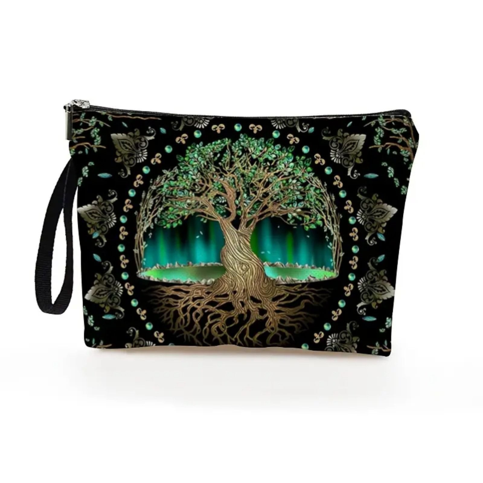 Other Tree of Life Cosmetic Bag Mystical Green Celestial Organizer Size ONE SIZE - 1 Thumbnail
