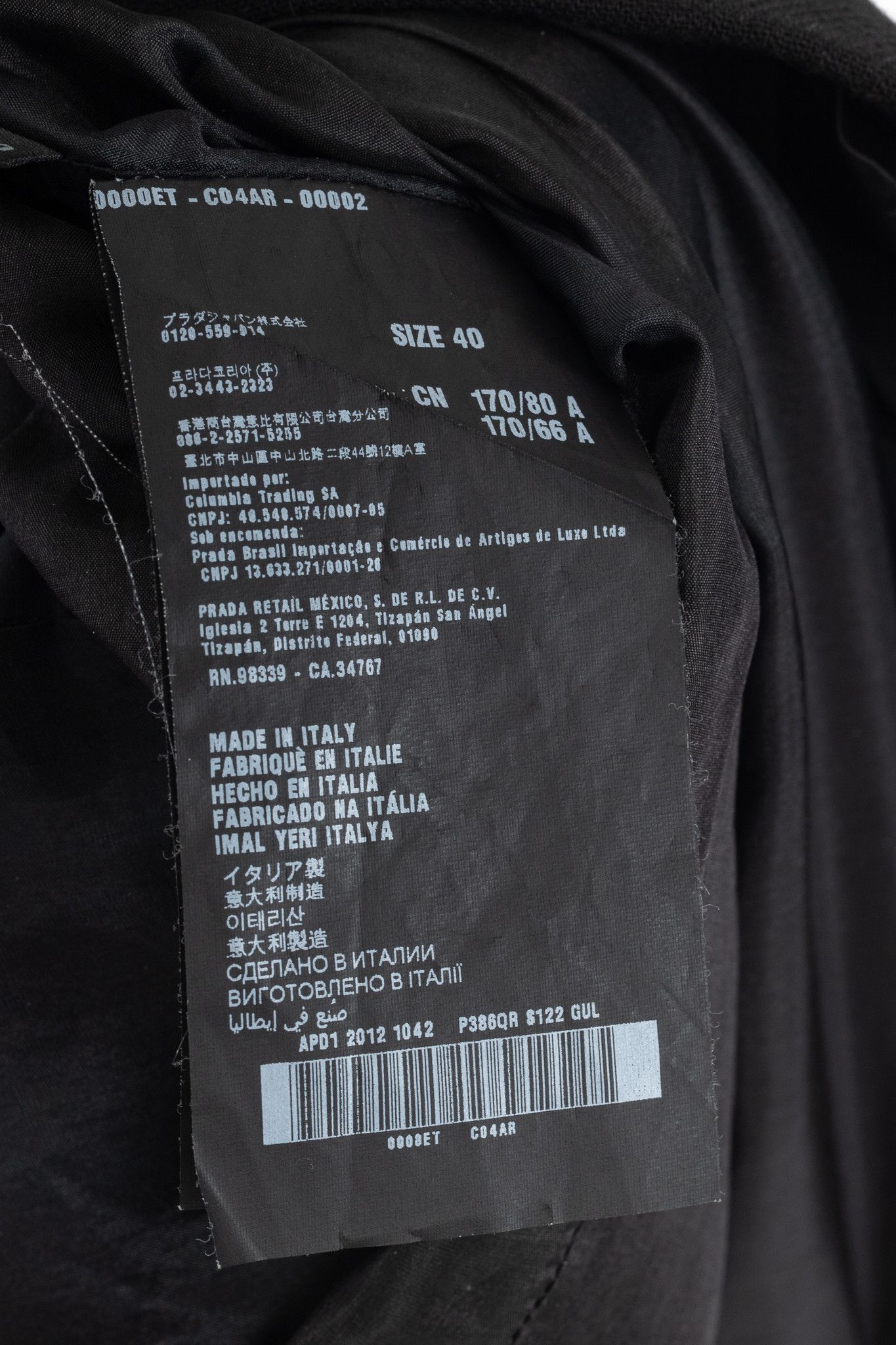 Prada Prada AW12 Black Wool-Crepe Crystal-Embellished Dress Size S / US 4 / IT 40 - 9 Thumbnail