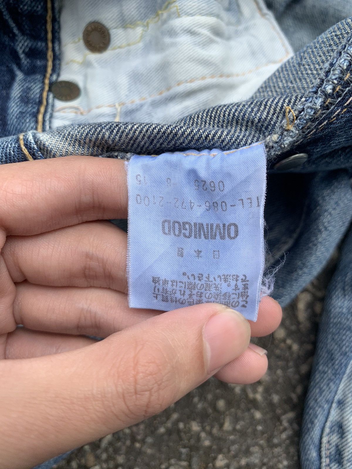 Jean × OMNIGOD × Vintage OMNIGOD JAPANESE BUTTON FLY SELVEDGE DISTRESSED DENIM🎌 Size US 28 / EU 44 - 21 Thumbnail