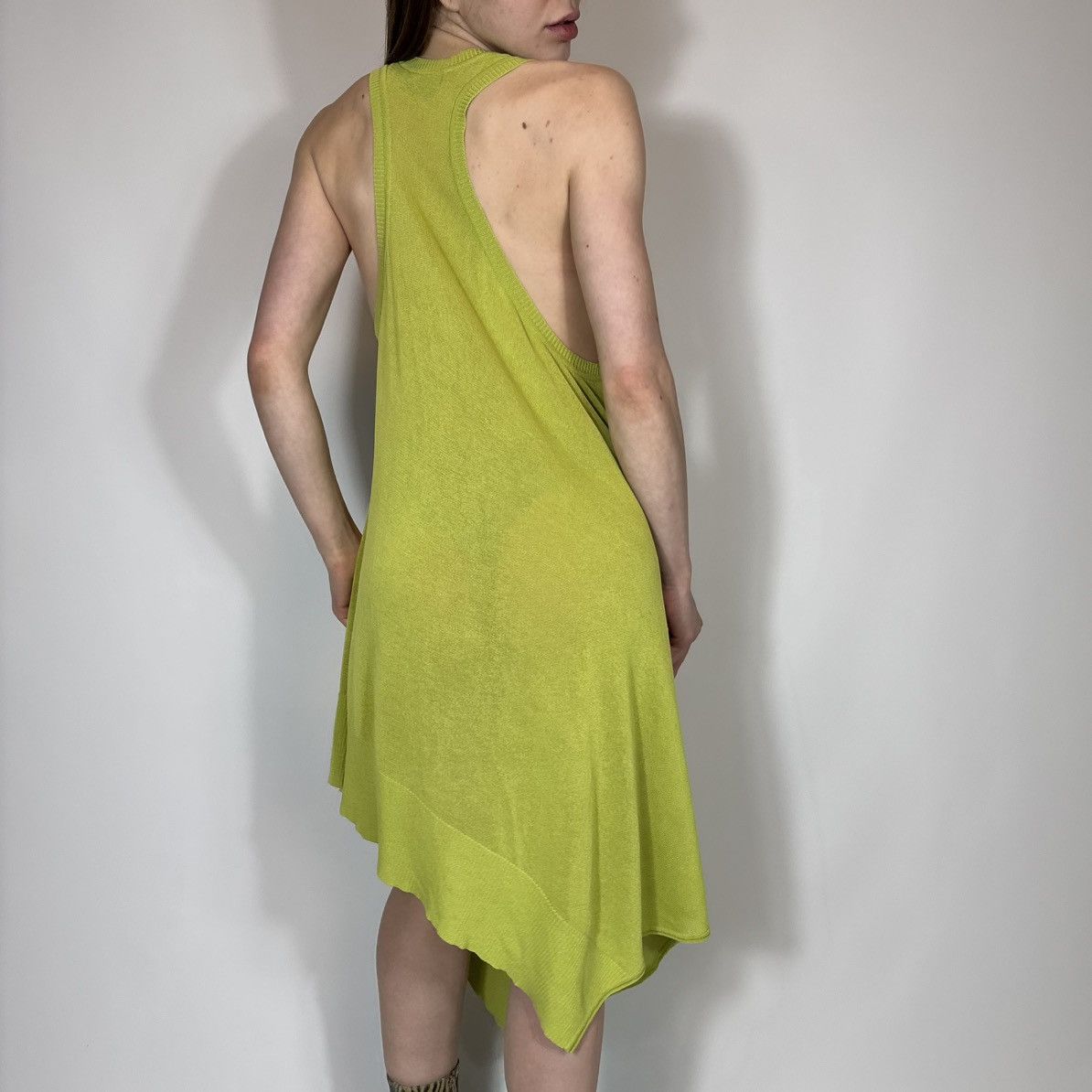 Salvatore Ferragamo Vintage 90s Salvatore Ferragamo Mesh Flared Maxi Dress Rare Size S / US 4 / IT 40 - 3 Thumbnail