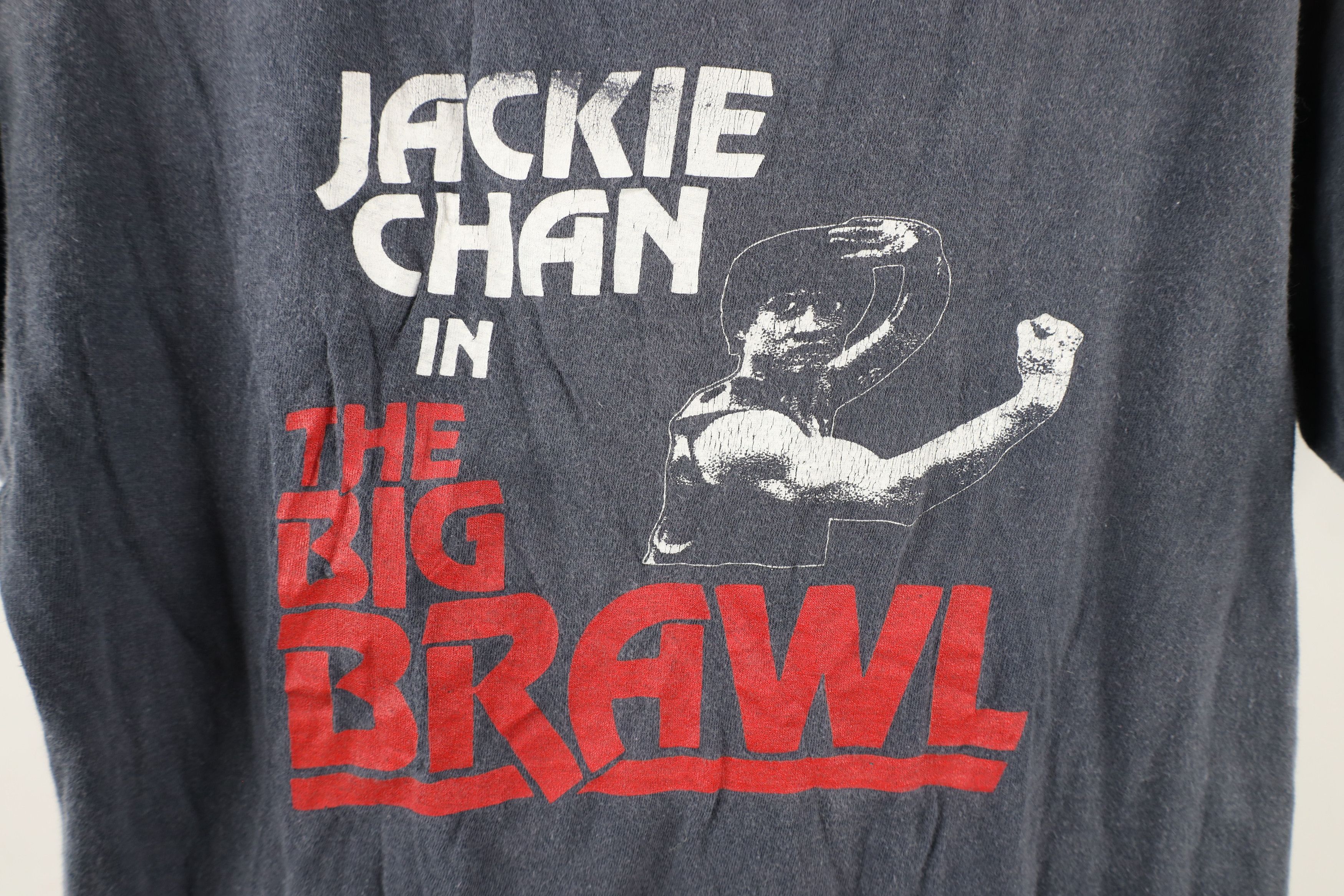 Vintage 80s Jackie Chan In the Big Brawl Movie T-Shirt USA