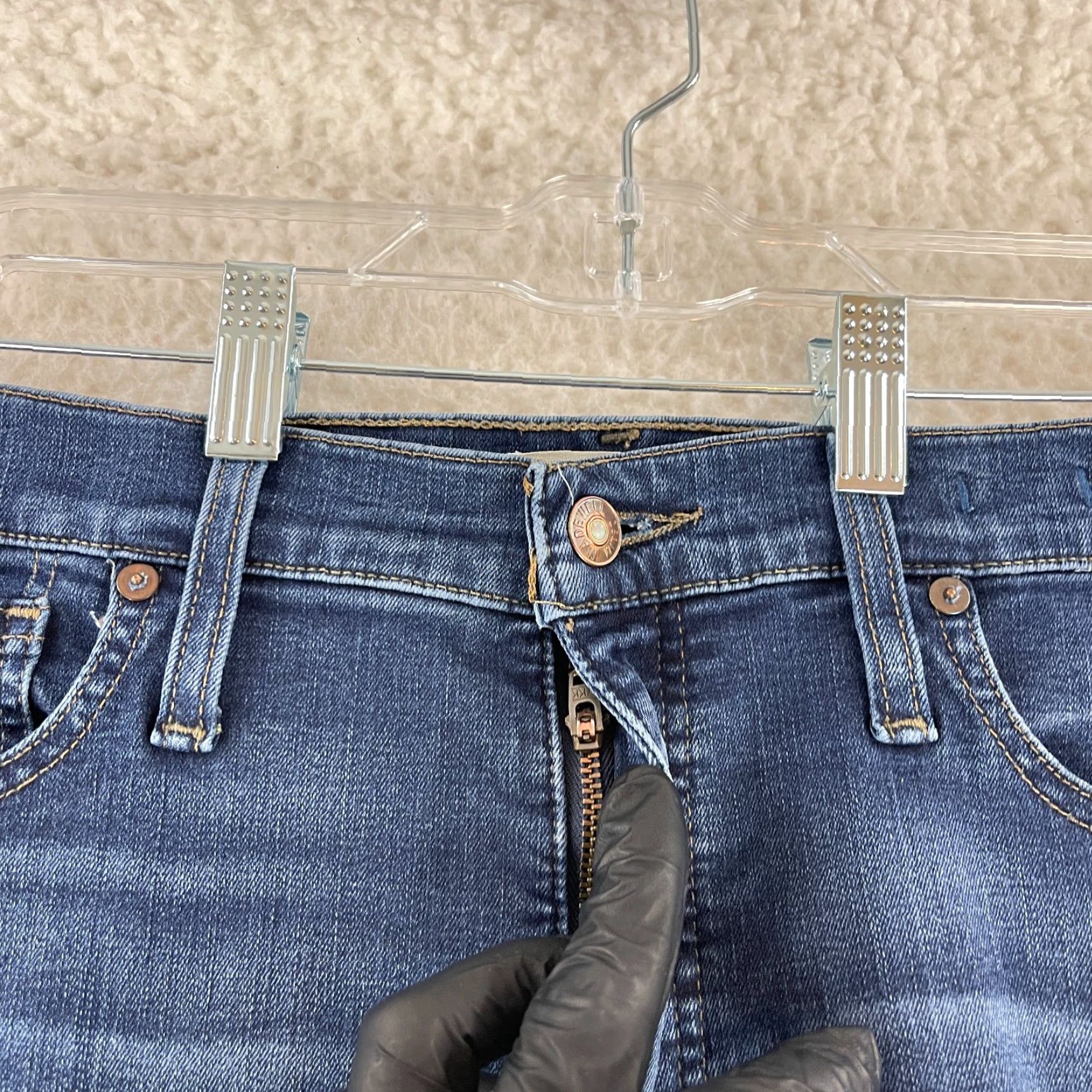 Madewell Madewell Jeans Womens Regular 31 Blue Denim 10" High-Rise Skinny Jeans Casual Size 24" / US 00 / IT 34 - 5 Thumbnail