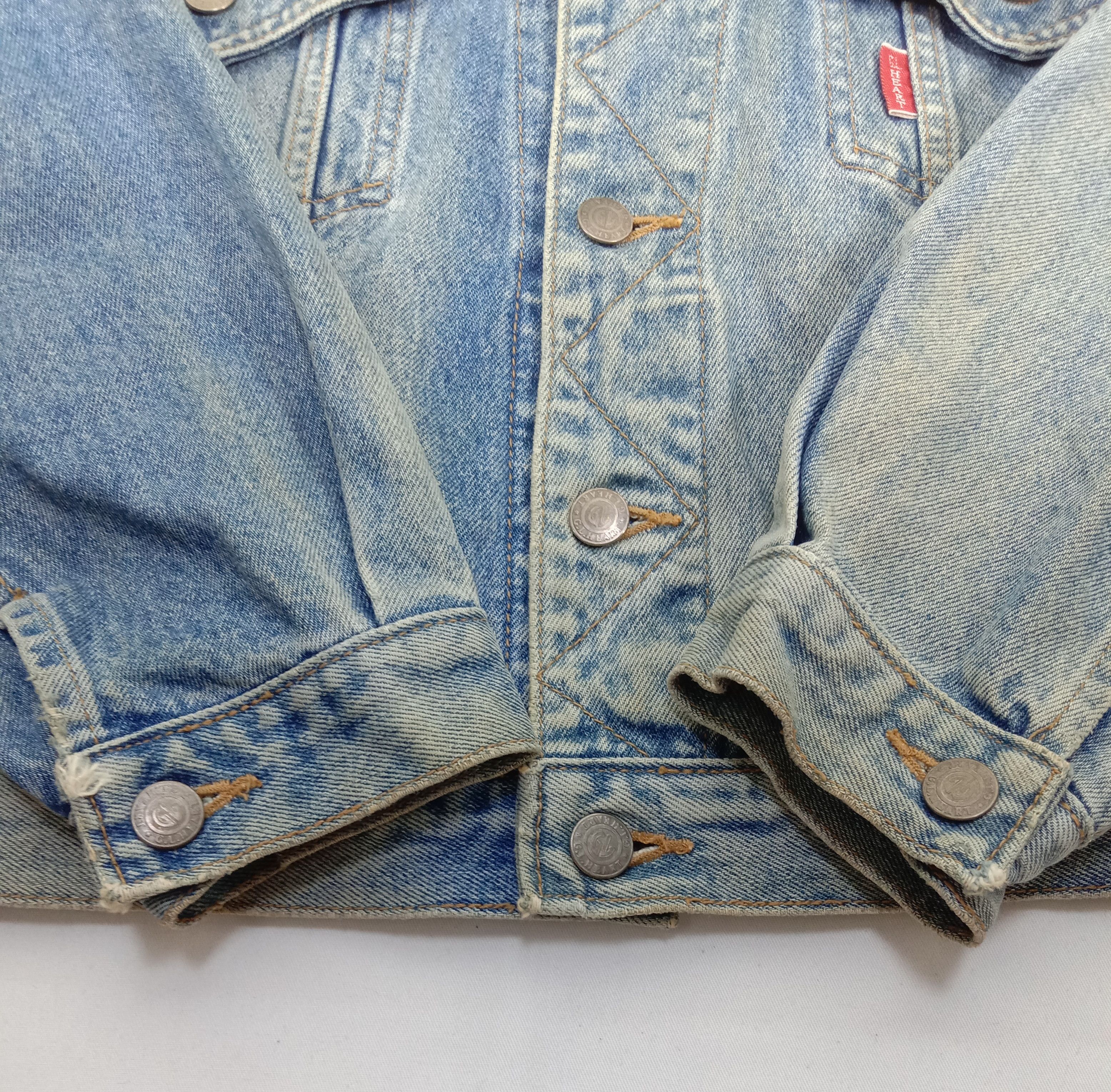 Japanese Brand Vintage Japanese GL Heart Faded Blue Wash Denim Jacketcket Size L / US 10 / IT 46 - 6 Thumbnail