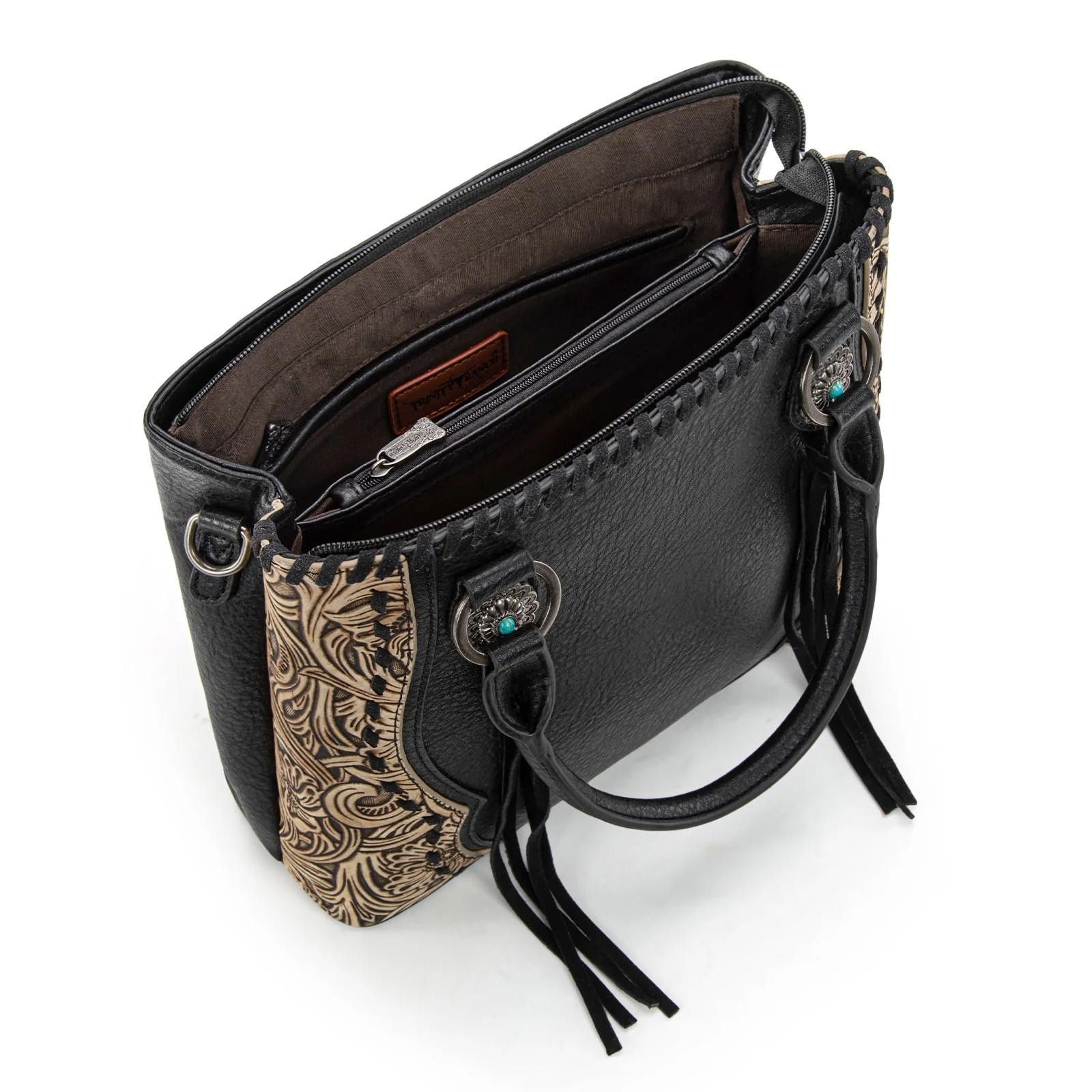 Designer Trinity Ranch Stylish Handbag with Floral Design Size ONE SIZE - 4 Thumbnail