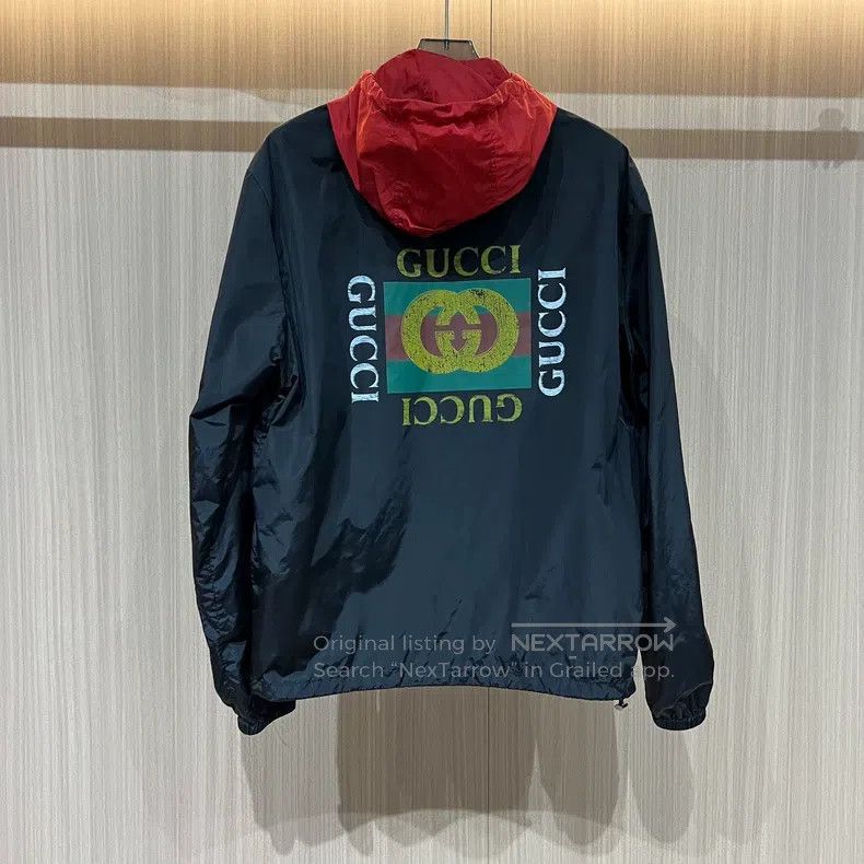 Gucci Gucci Logo printed hooded jacket on the back Size US M / EU 48-50 / 2 - 2 Thumbnail