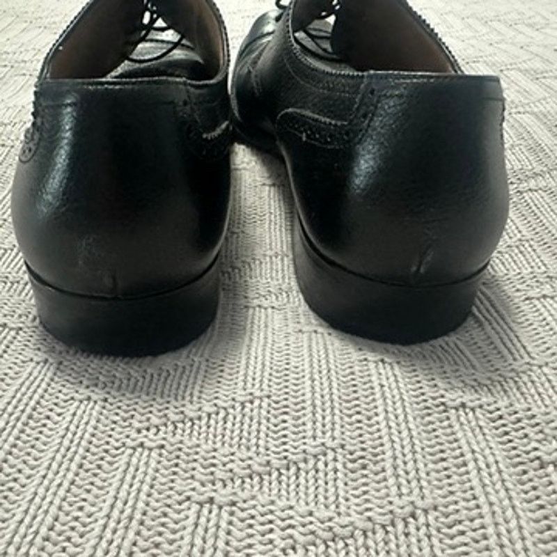 Salvatore Ferragamo Vintage Ferragamo black leather brogue oxfrod loafers Size US 11 / EU 44 - 4 Thumbnail