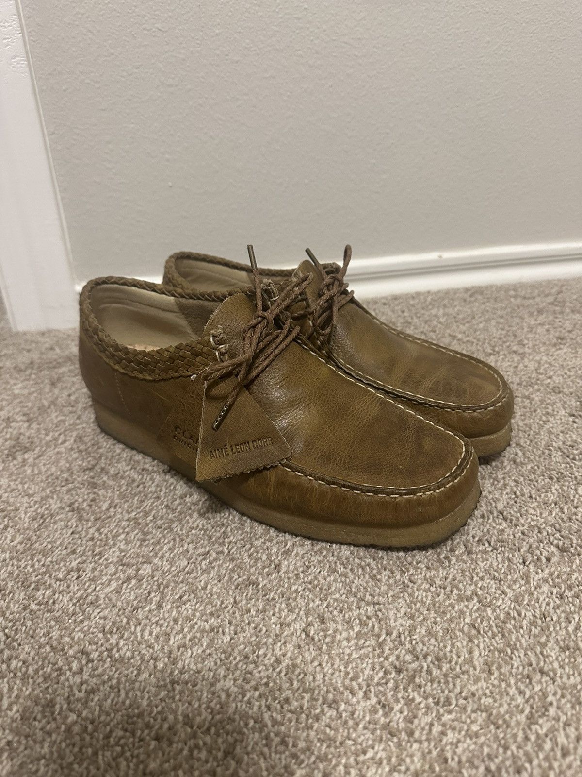 Clarks × Stussy Clarks x Stussy Wallabee green men's 8.5 | Grailed