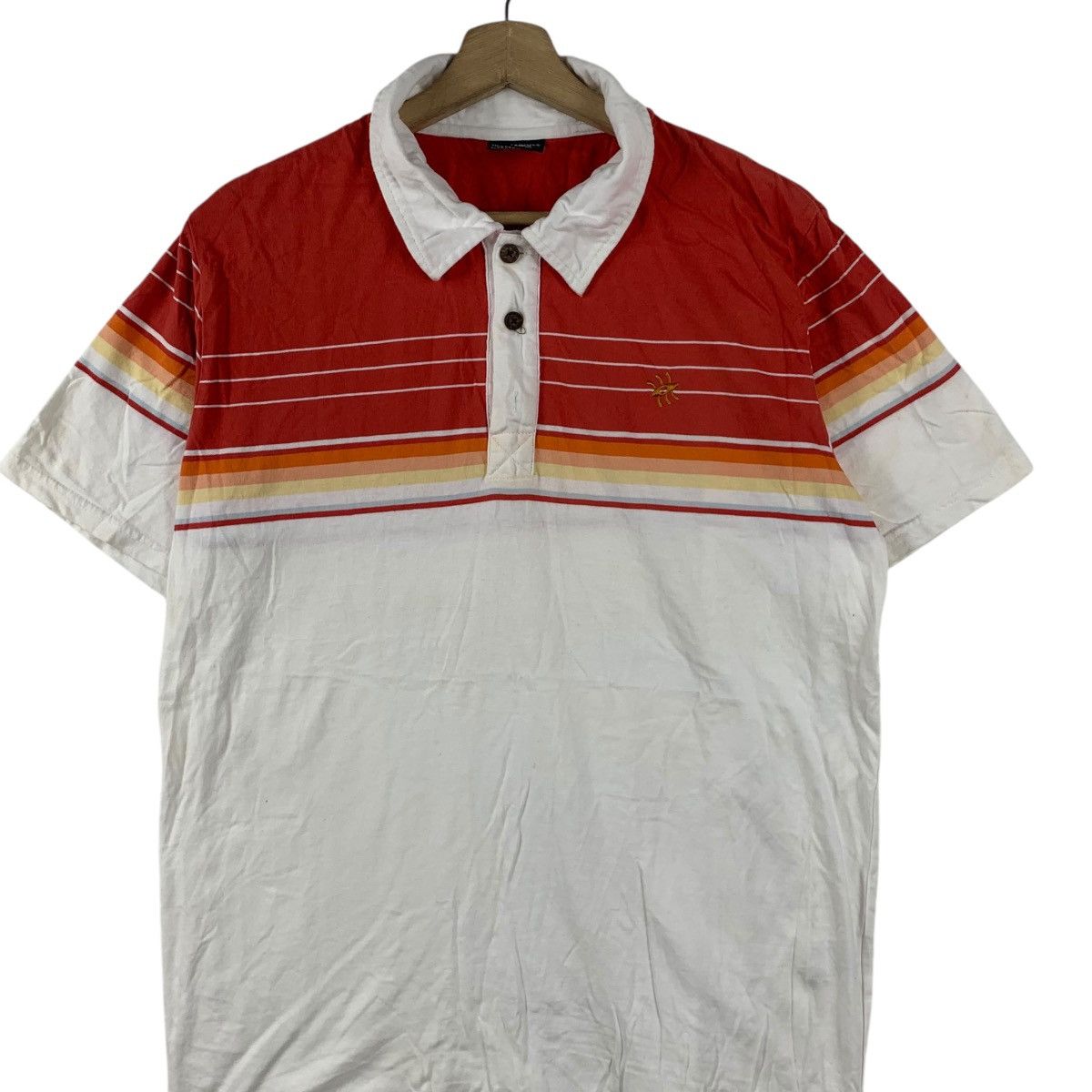 Vintage Vintage PEAKABOO HONOLULU HAWAII Striped Basil Polo Tee Size US XL / EU 56 / 4 - 3 Thumbnail