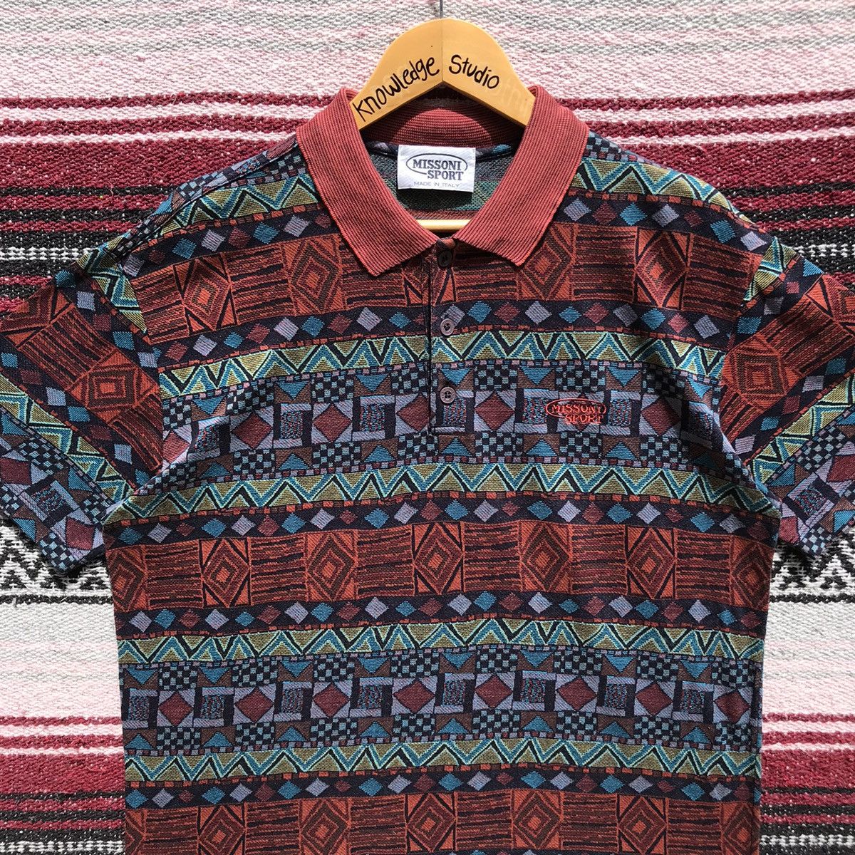 Missoni Vintage Missoni Sports Ethnic Wind Polo Tees Missoni Italy Size US S / EU 44-46 / 1 - 10 Thumbnail