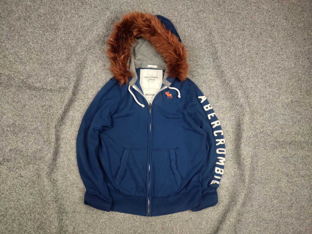 And Fitch Zip Up Hoodie With Fur Inside Abercrombie Faux Fur Lined