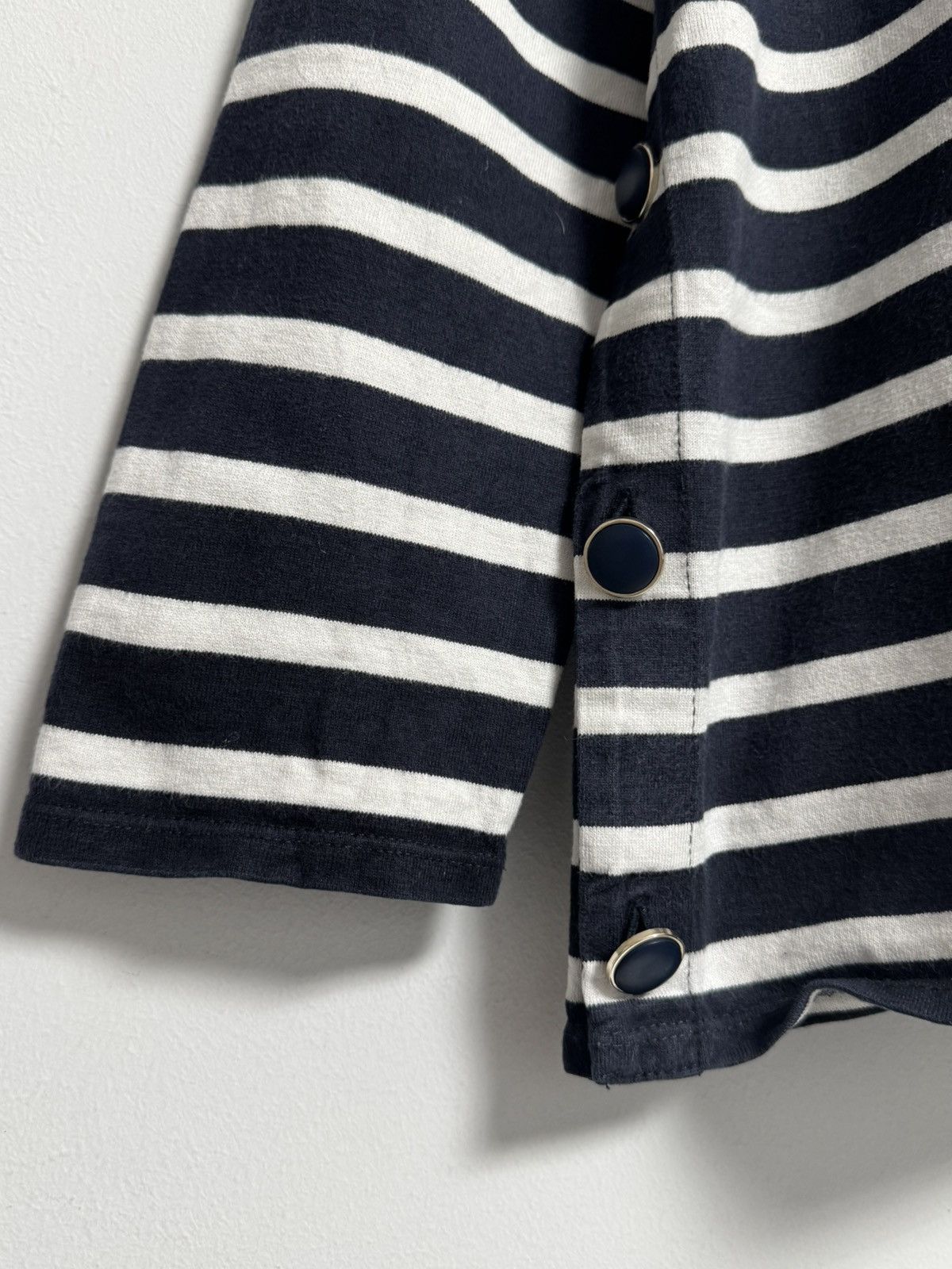 Sezane Sezane Women Long Sleeve Navy Blue Striped Organic T-shirt Size XL / US 12-14 / IT 48-50 - 6 Thumbnail
