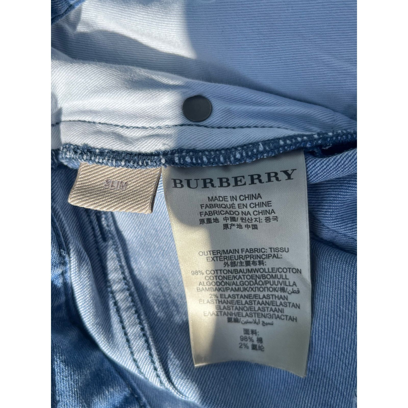 Burberry Burberry Brit Men's Straight Leg Indigo Jeans 30x32 Low Rise Size US 30 / EU 46 - 8 Thumbnail